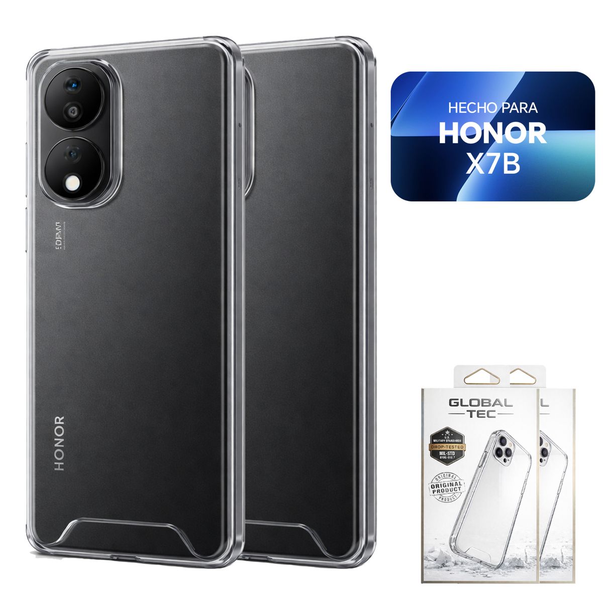 PERU IMPORTACIONES - Combo 2 Space Case Transparente Para Honor X7B