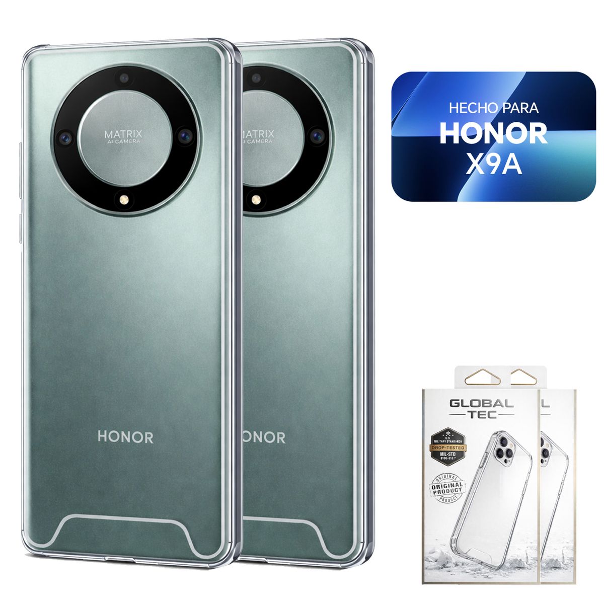 PERU IMPORTACIONES - Combo 2 Space Case Transparente Para Honor X9A