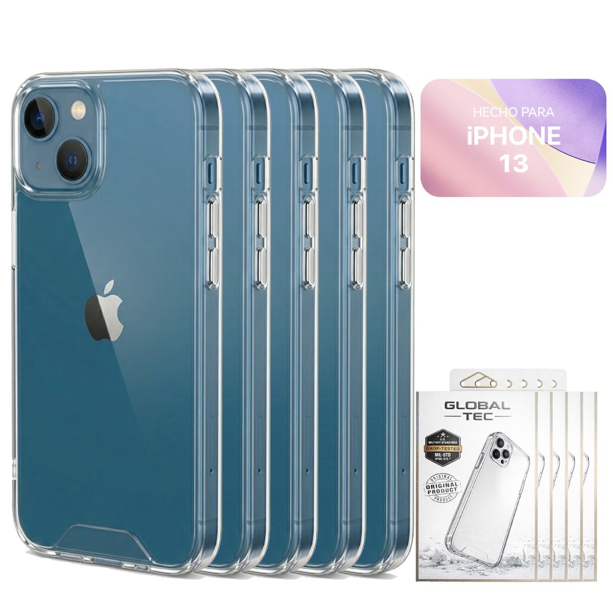 PERU IMPORTACIONES - Combo 5 Space Case Transparente Para iPhone 13