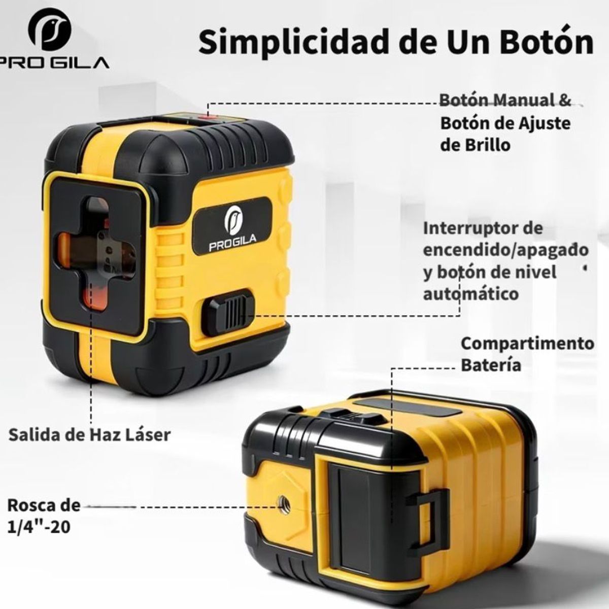 GENERICO - Nivel láser verde autonivelante de 2 líneas PRO GILA