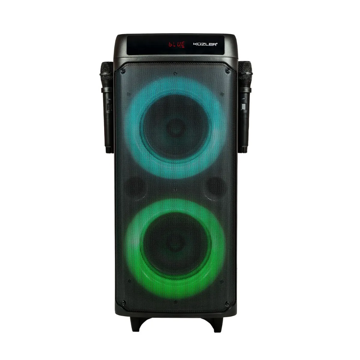 KUZLER - PARLANTE KUZLER KARAOKE CON 2 MICROFONOS 1600W PARTYLOUD-1