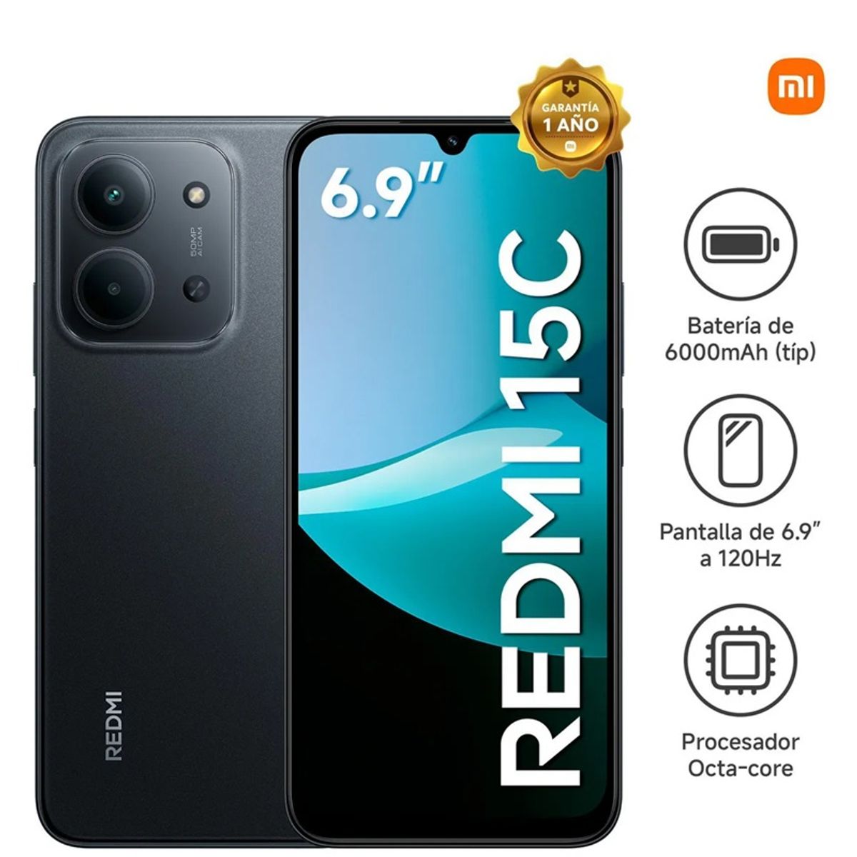 XIAOMI - Celular Redmi 15C 4GB + 256GB