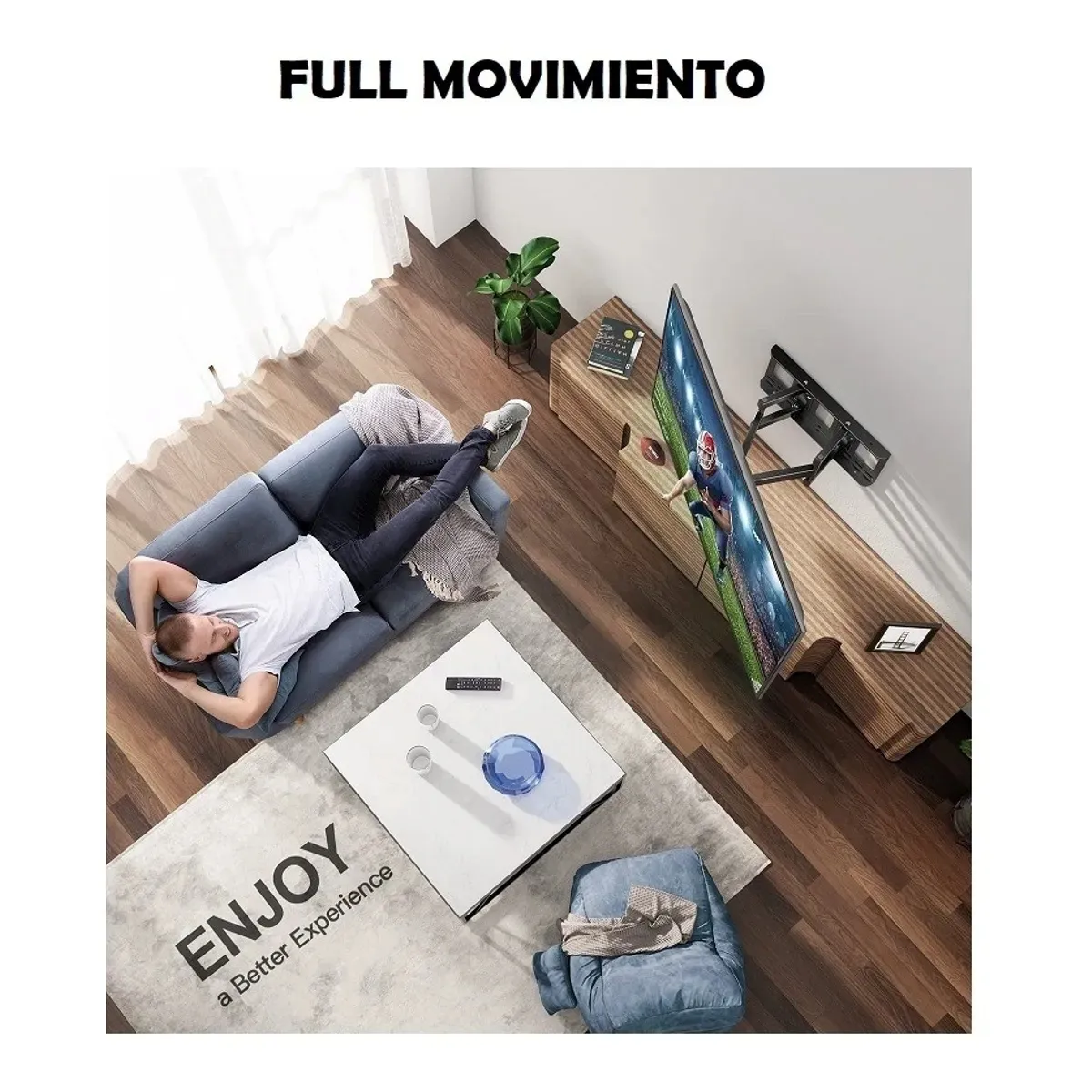 GENERICO - RACK SOPORTE PARA TELEVISOR DE 40 A 80 PULGADAS CON DOBLE BRAZO ARTICULADO