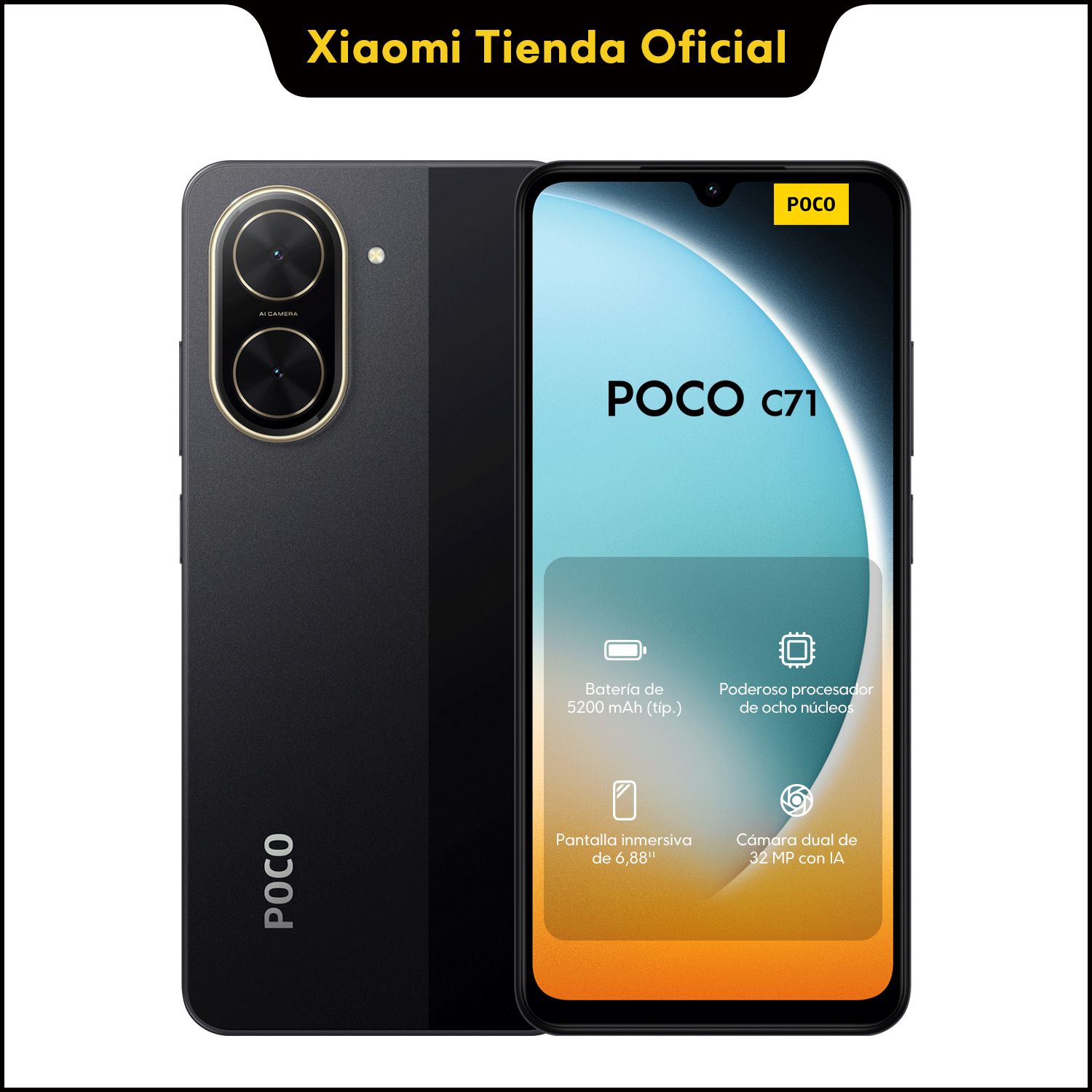 POCO C71 Negro 4GB + 128GB XIAOMI | Falabella Perú