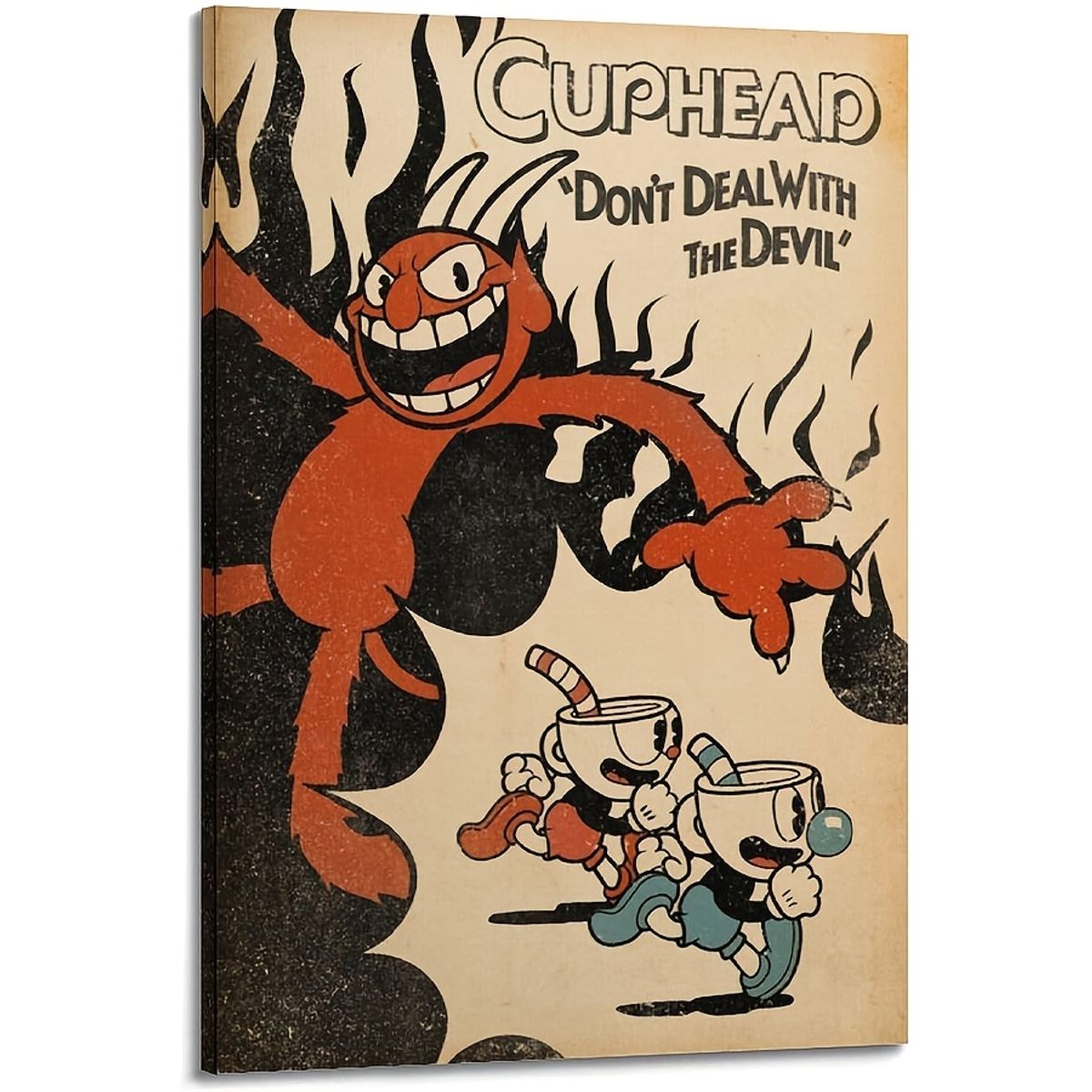 VATYERTY - Póster De Videojuego Cuphead, Lienzo Decorativo Sin Marco