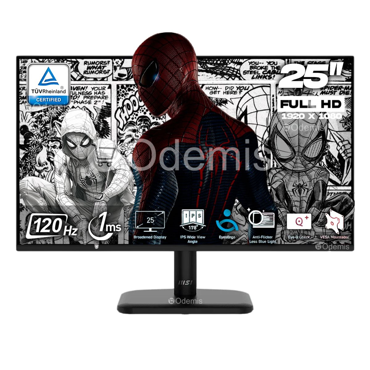 MSI - Monitor Msi Pro Mp251L E2 Full Hd 1920 X 1080 120 Hz 1 Ms