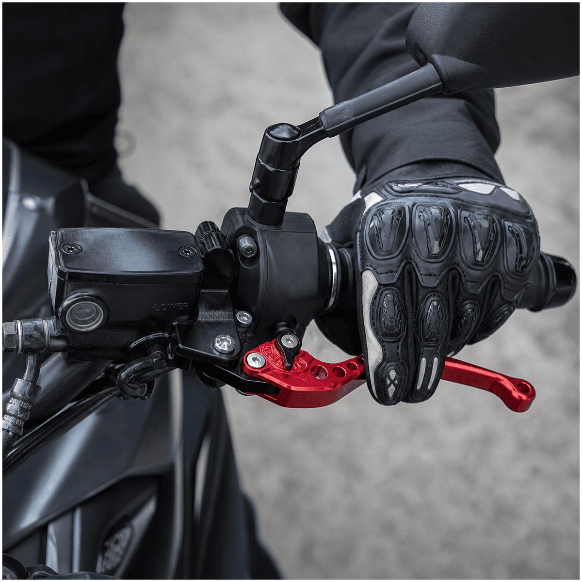 Manija De Freno Para Moto De Aluminio Rojo, marca JET - Foto 2