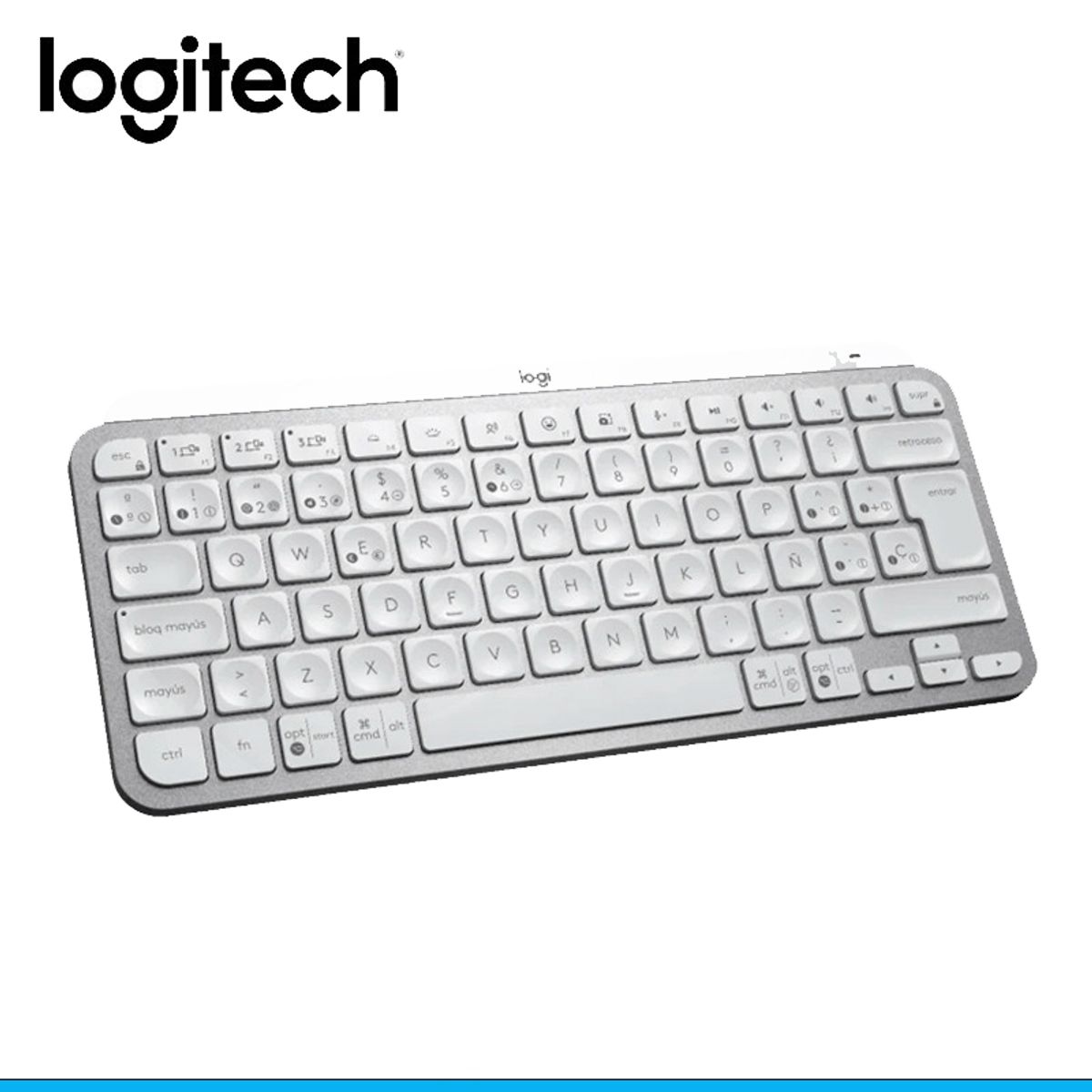 LOGITECH - TECLADO LOGITECH MX KEYS MINI MULTI-DEVICE BT ILUMINADO PALE GREY SP