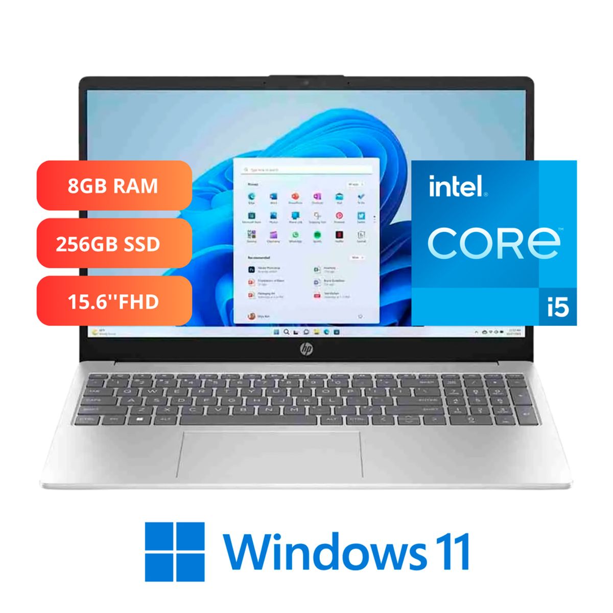 LENOVO - Laptop HP A2BZ9UA Core i5-1235U 15.6 256GB SSD 8GB RAM W11