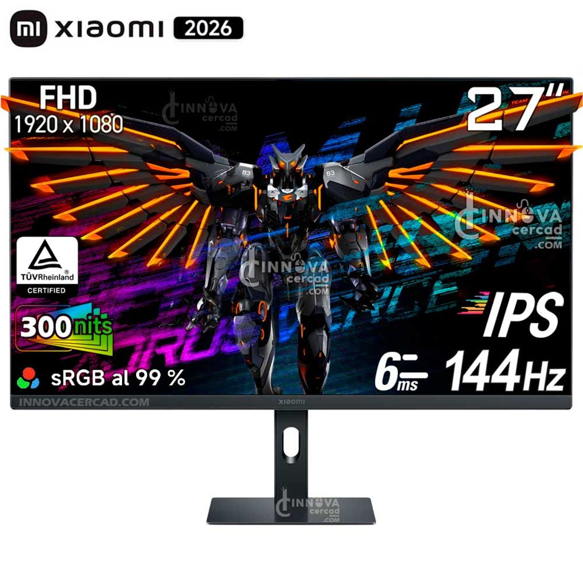 XIAOMI - Monitor Xiaomi A27i 2026 Full HD 1920 x 1080, IPS, 144HZ, 6ms 300nits