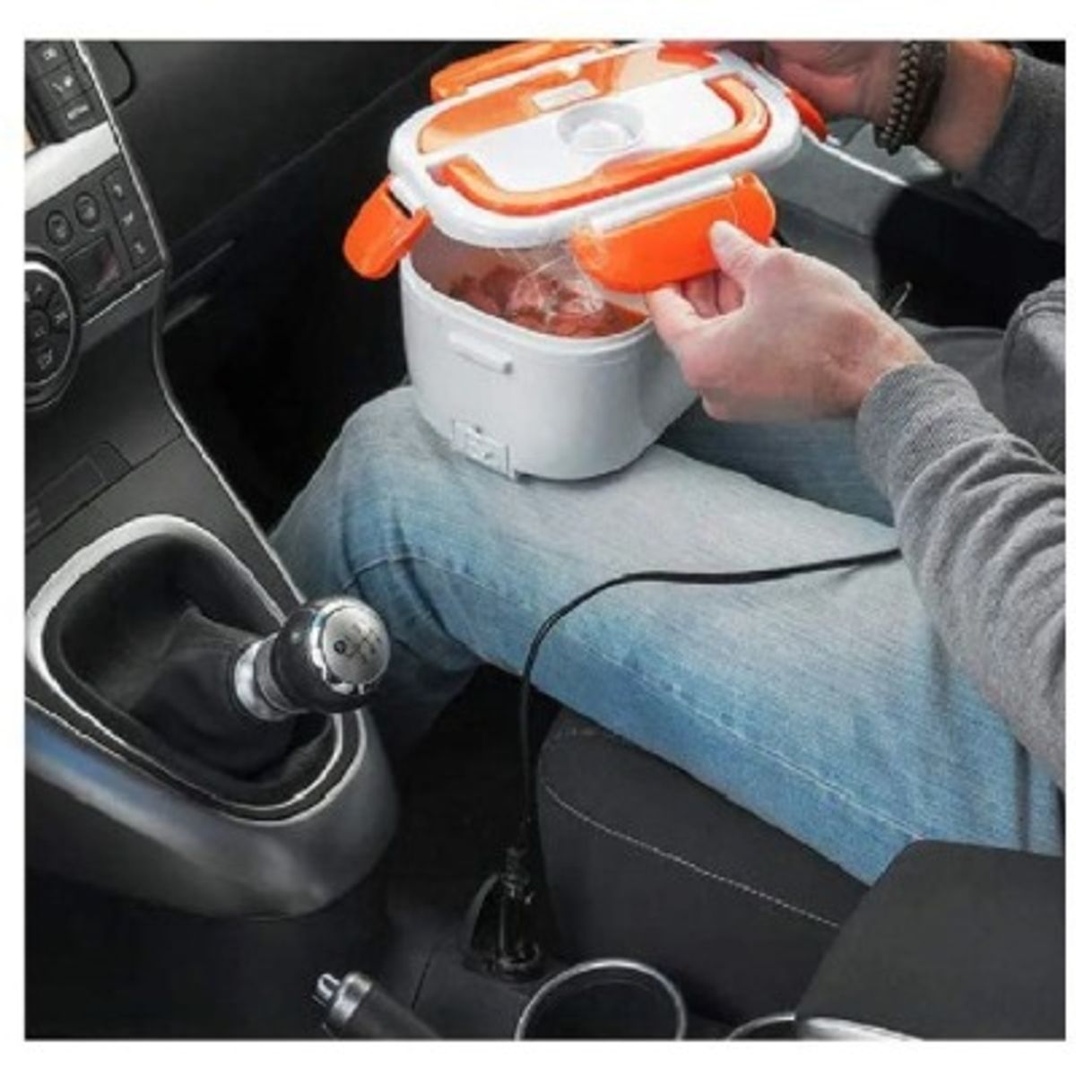 XERACOM - Lonchera eléctrica para auto portátil metal 12v comida caliente 15l