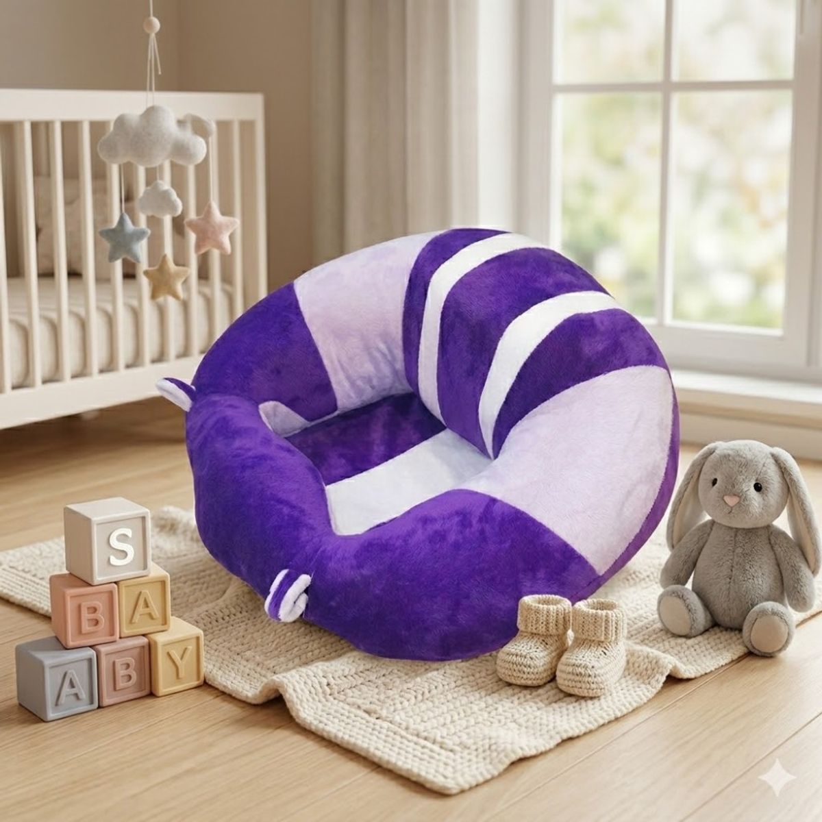 Asiento de Apoyo Acolchado para Bebes Morado, marca GENERICO - Foto 2