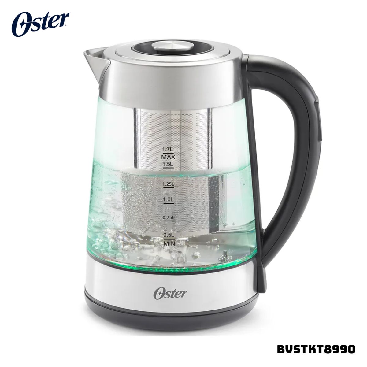 OSTER - HERVIDOR ELECTRICO OSTER DE VIDRIO 1.7 L CON CONTROL DE TEMPERATURA - BVSTKT8990