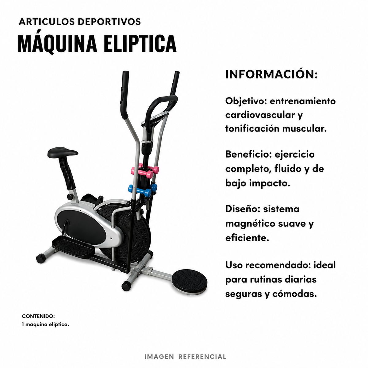 MÁQUINA ELIPTICA BODY POWER, marca GENERICO - Foto 2