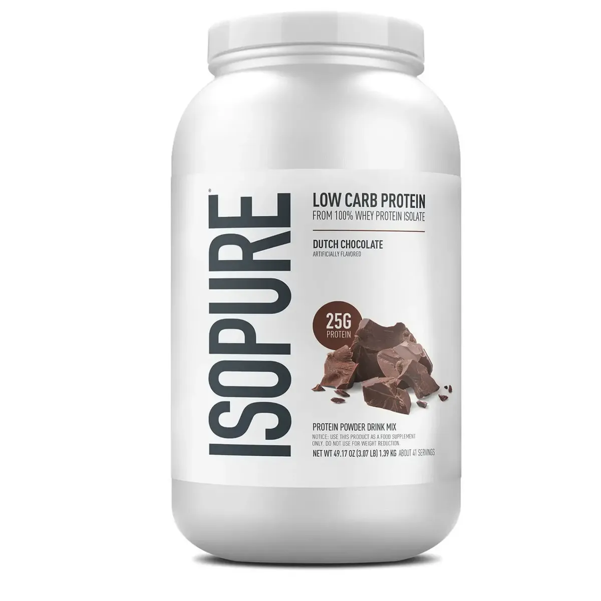 NATURE'S BEST - Iso pure Zero Carb 3 libras Sabor Dutch Chocolate isopure