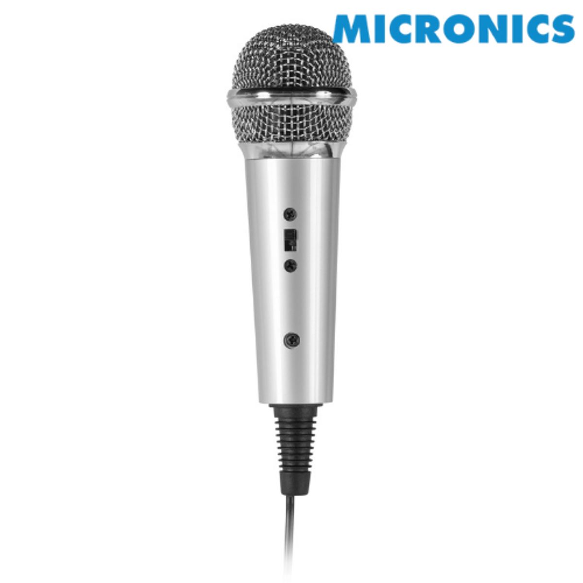 MICRONICS - Micrófono Alámbrico Erudito MIC P801 con Pedestal Jack 3.5 mm para PC y Laptop Cable 1.8 m