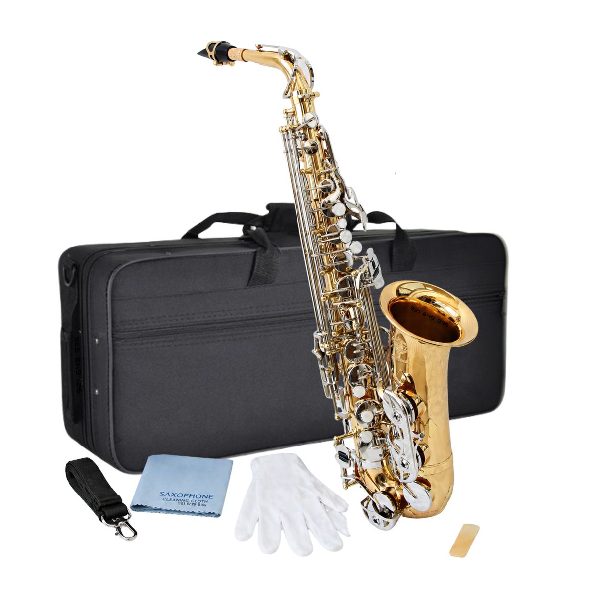 CALIFORNIA - Saxo alto California Dorado ORIGINAL con llave Niquelada