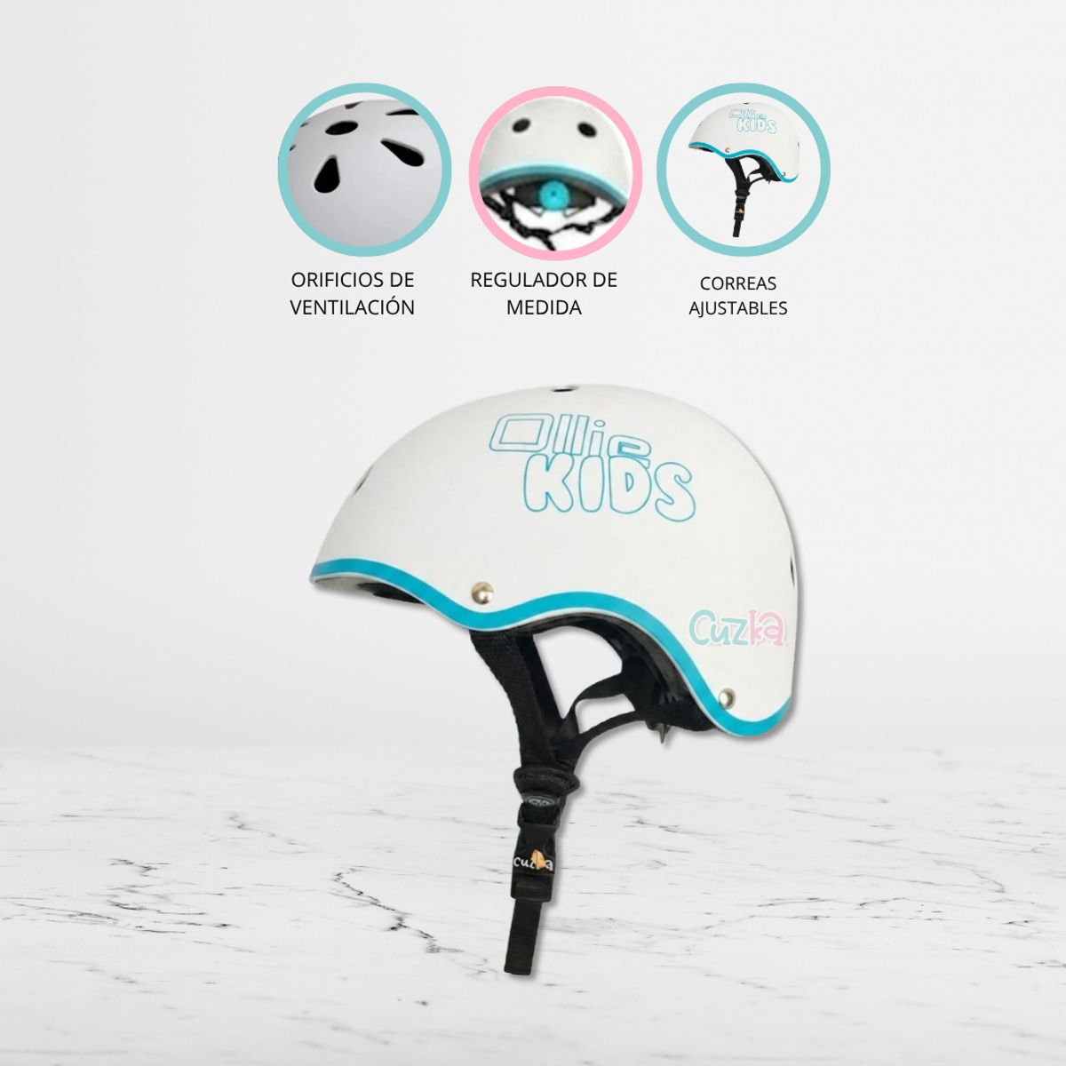 Casco Protector Regulable Para Niño »XS OLLIE KIDS» PURPLE, marca OLLIE - Foto 2