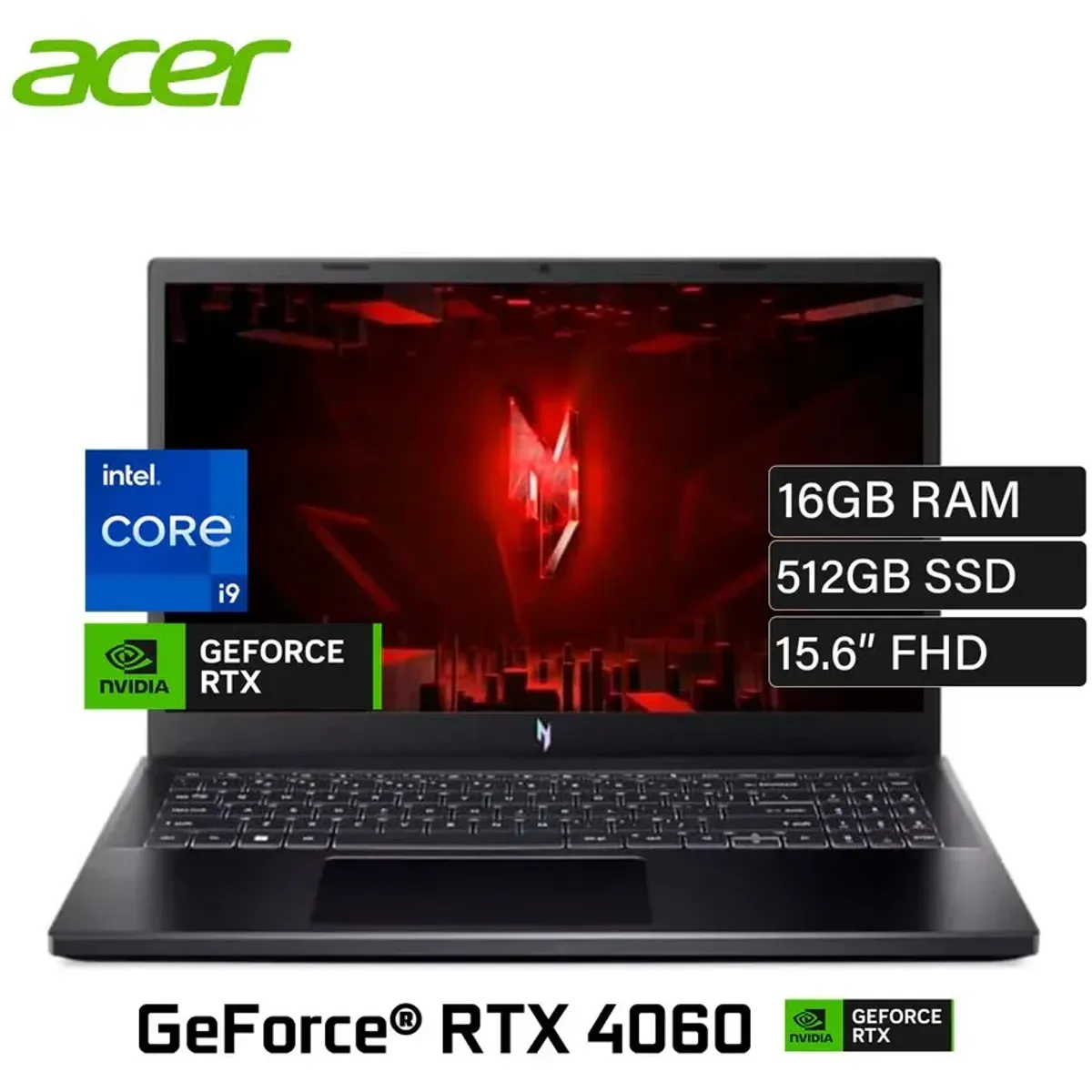 ACER - LAPTOP ACER NITRO V15-51-93PU / INTEL i9-13900H / 512 GB SSD / 16 GB / RTX 4060 / 15.6" 144HZ.