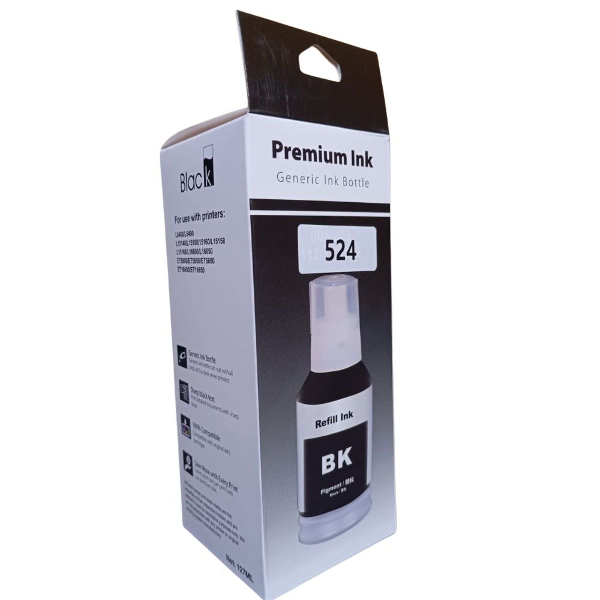 GENERICO - TINTA COMPATIBLE PARA EPSON 524 (T524) NEGRO