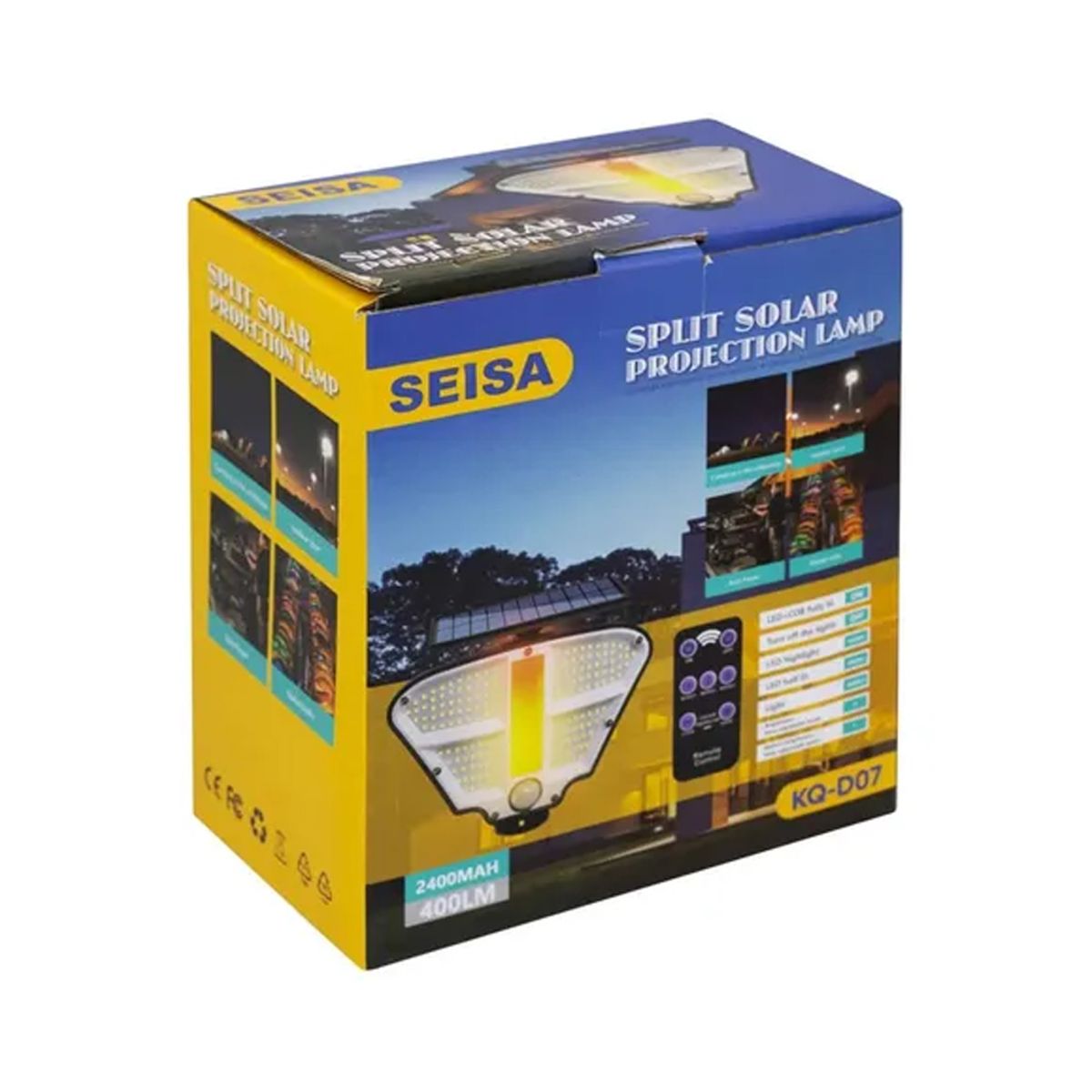 GENERICO - Lampara Reflector Solar Led Auto Encedido Con Sensor De Movimiento