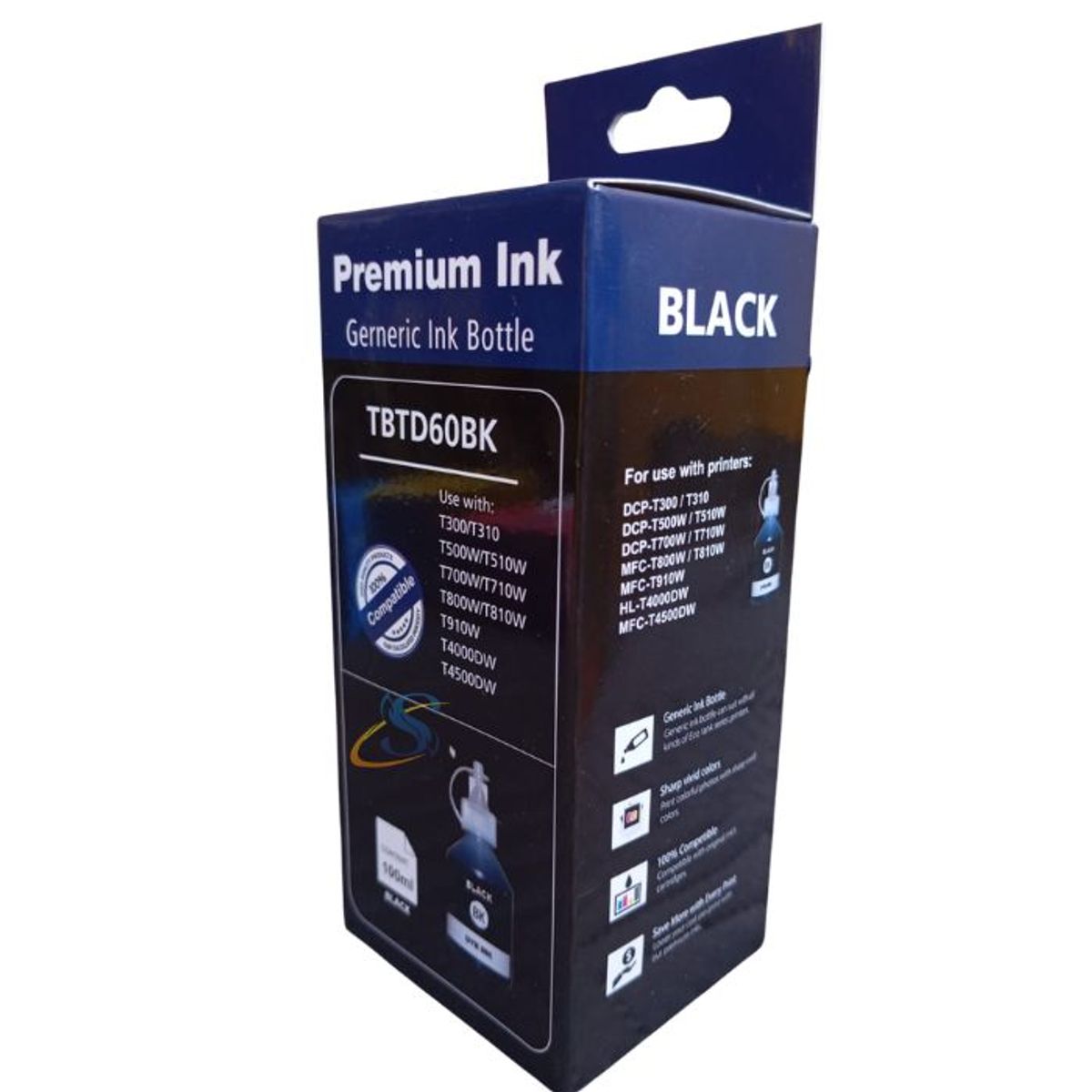 GENERICO - Botella de Tinta Compatible Brother BTD60BK Negro