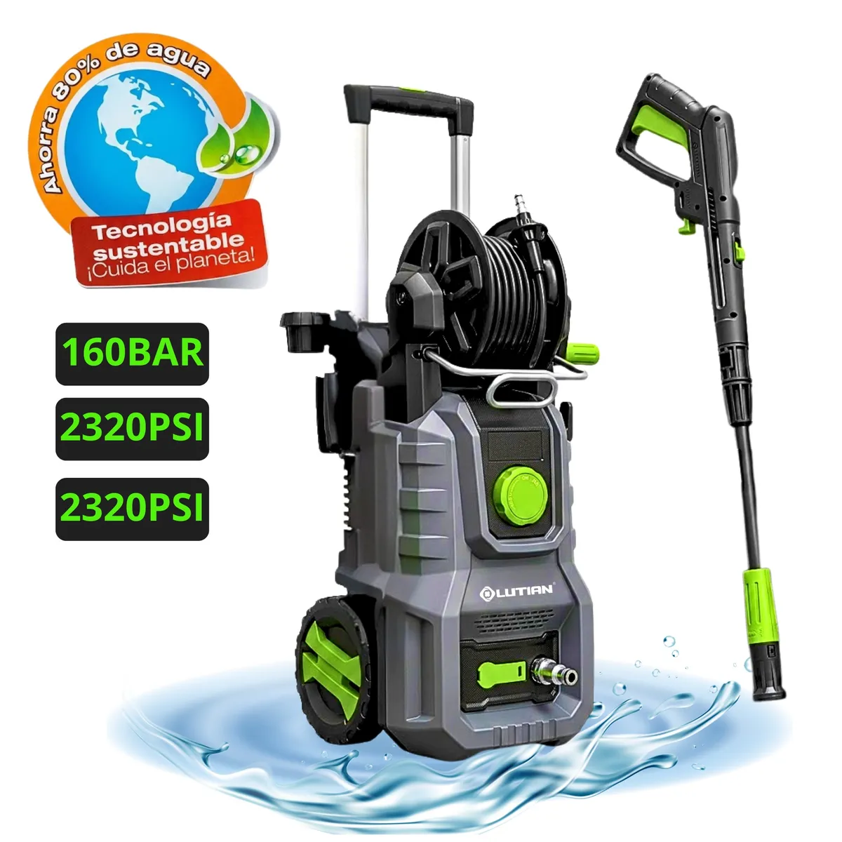 GENERICO - HIDROLAVADORA ALTA PRESION 2320PSI 2000W LUTIAN