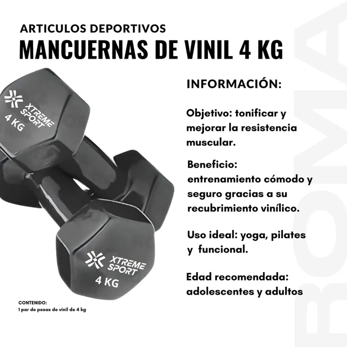 GENERICO - MANCUERNAS DE VINIL 4 KG