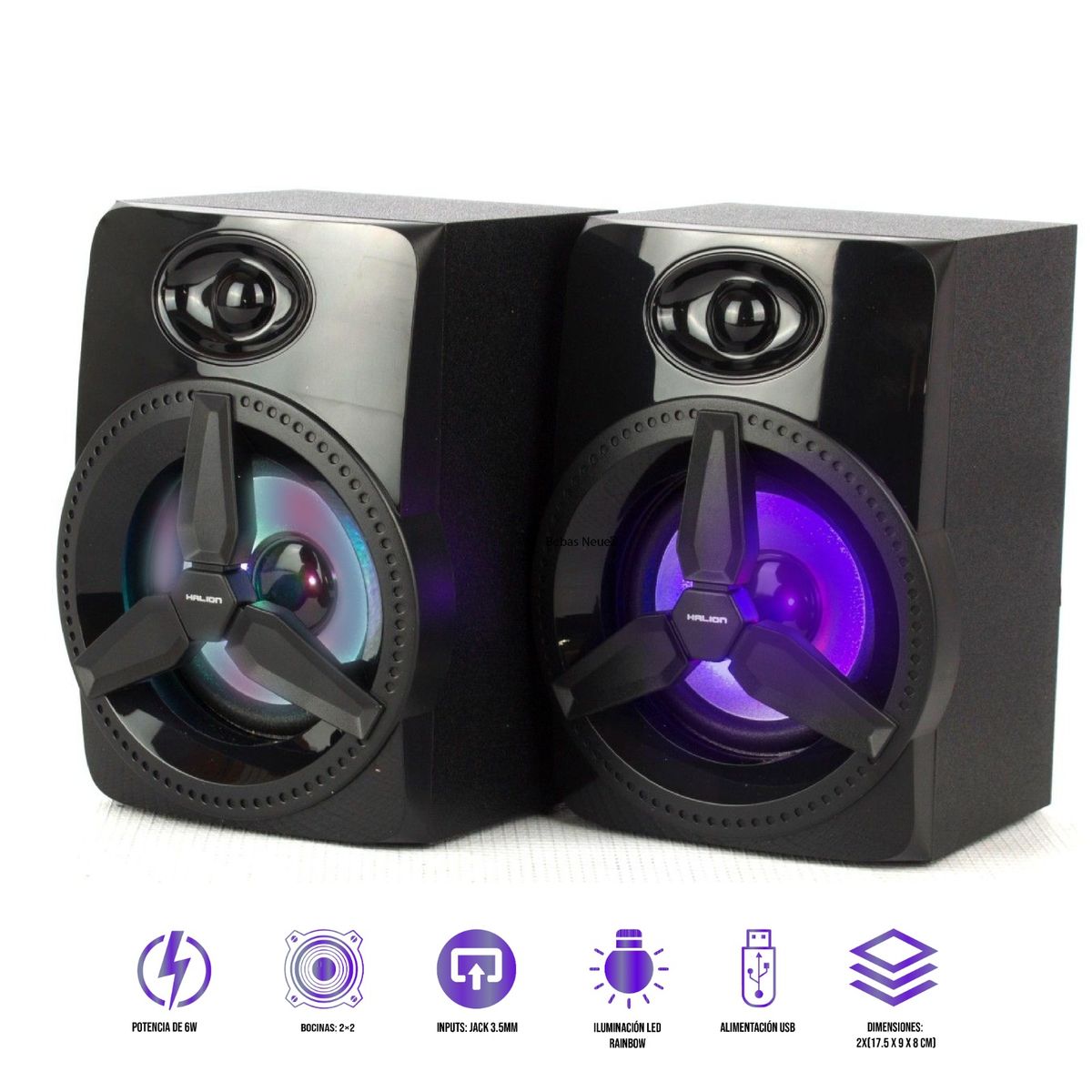 HALION - PALANTE 2.0 GAMER USB HALION HA-S263 LED hélice