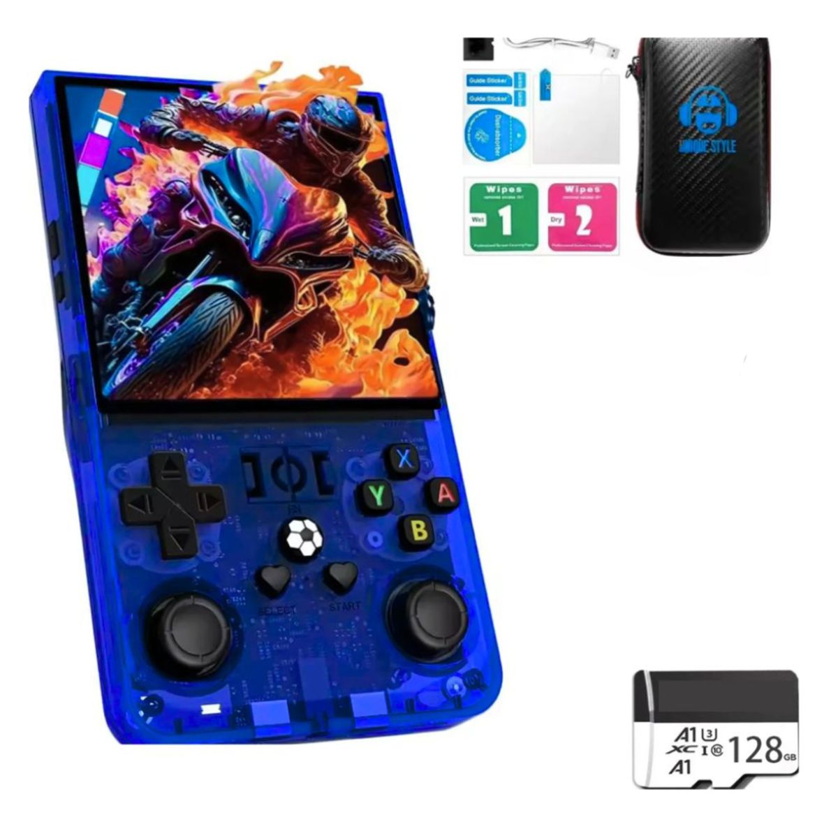 GENERICO - Consola R36 Max Portatil 128GB 4500mAh Azul