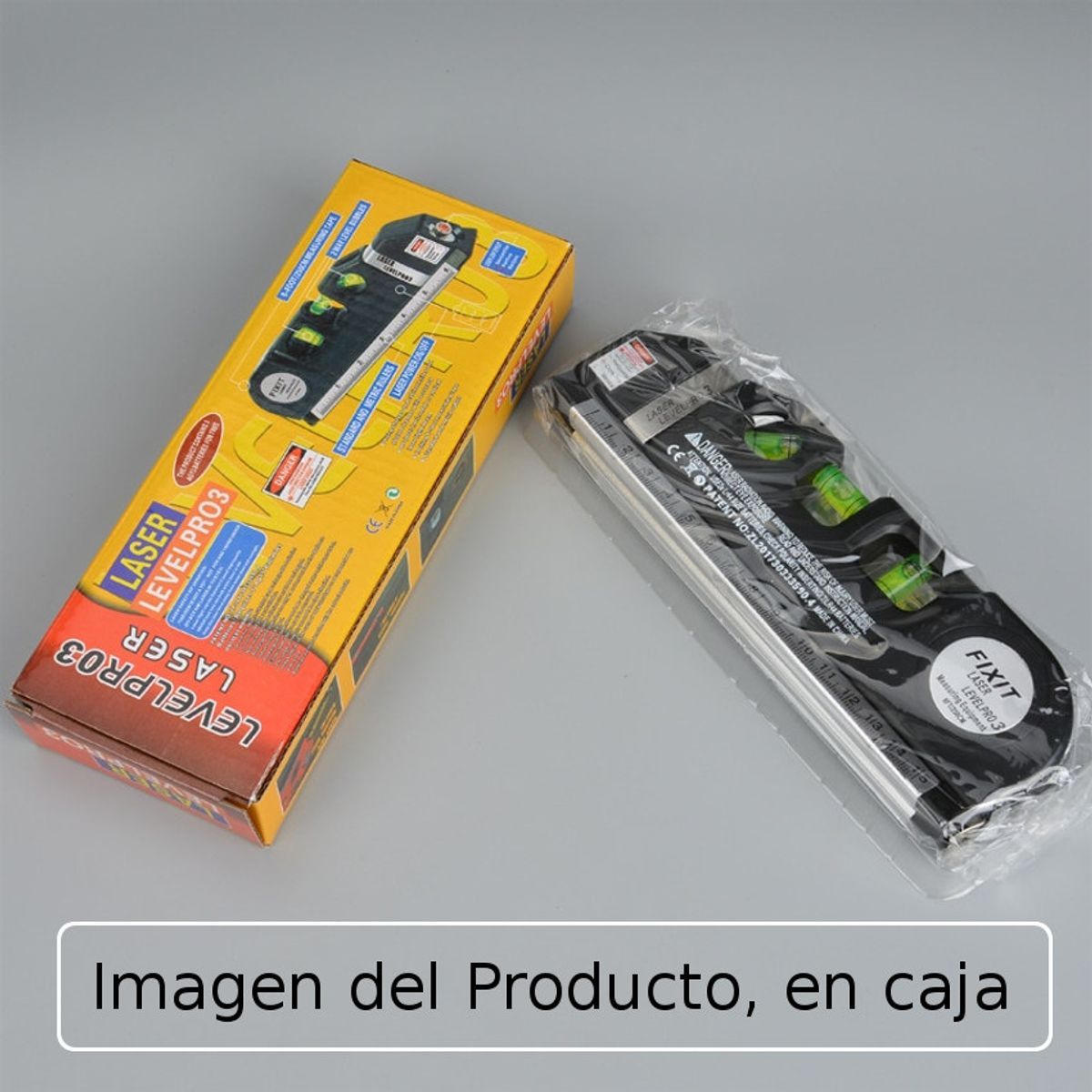 Nivel Laser dual Horizontal Vertical en Caja + Baterias+ Wincha 2.5 mt, marca GENERICO - Foto 2