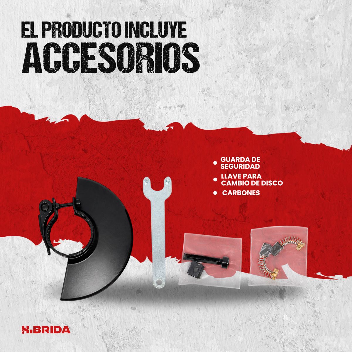 REDBO - Amoladora Angular Profesional 1500w Alta Potencia + Accs