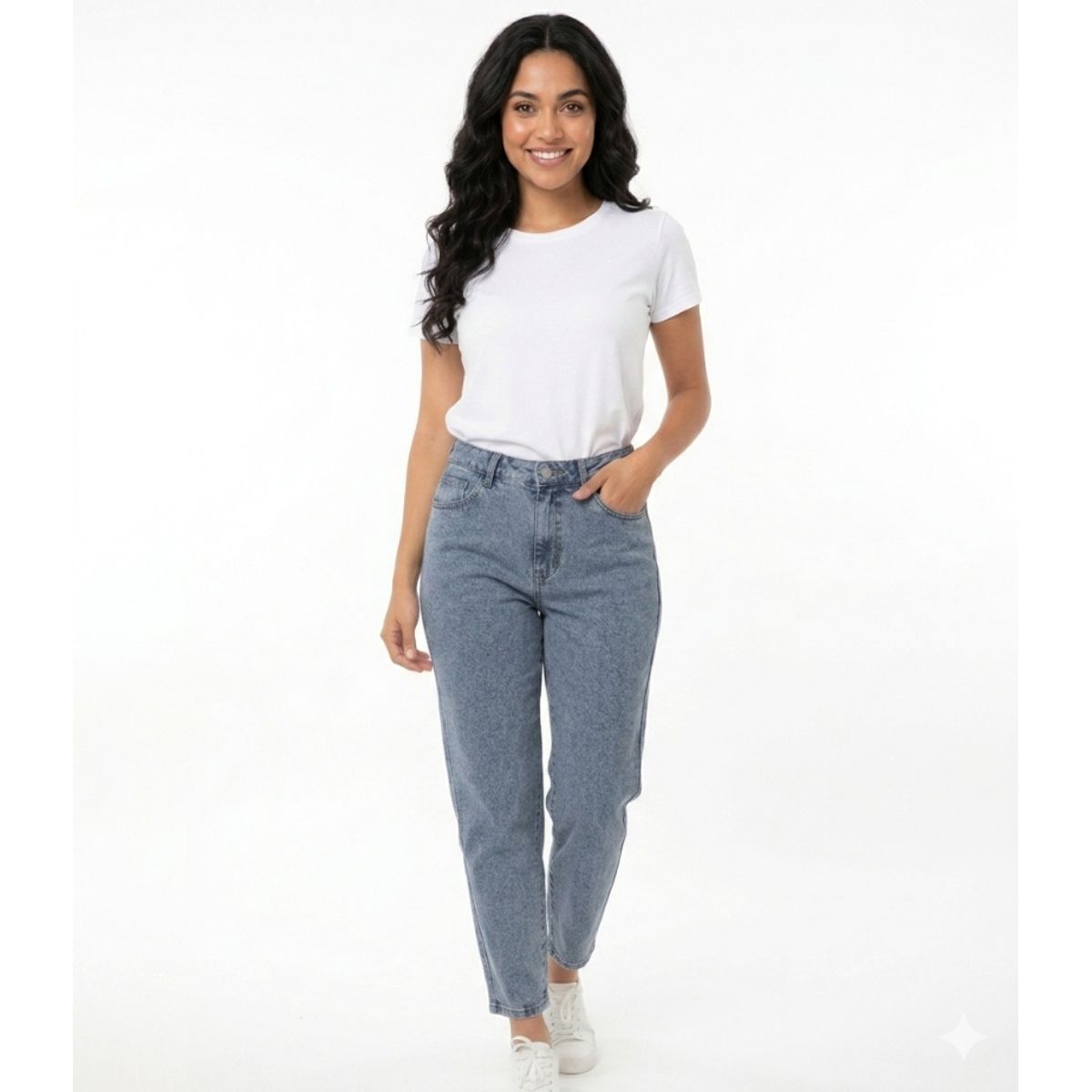 GENERICO - PANTALON MOM JEAN NEVADO