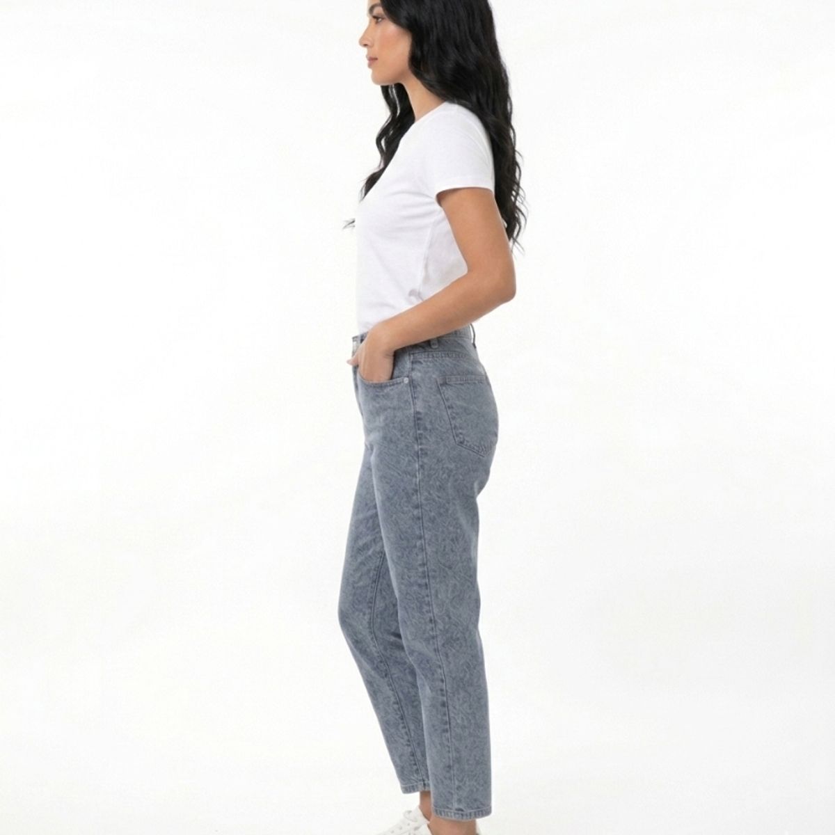 GENERICO - PANTALON MOM JEAN NEVADO