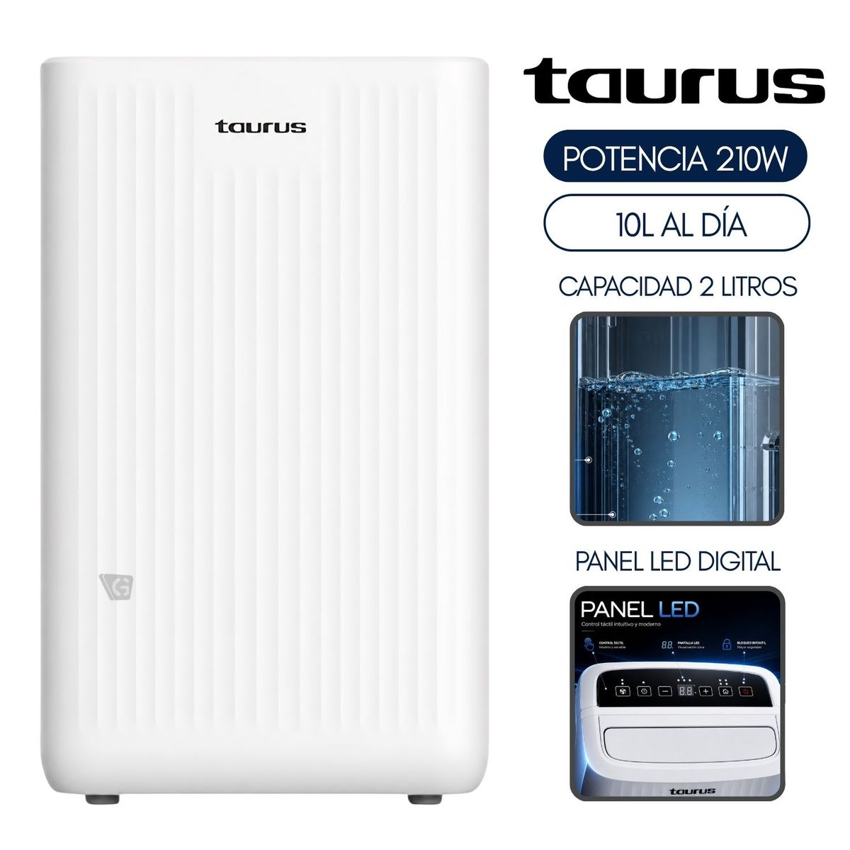 TAURUS - Deshumedecedor Taurus 10 Lts Mod. DH.10L