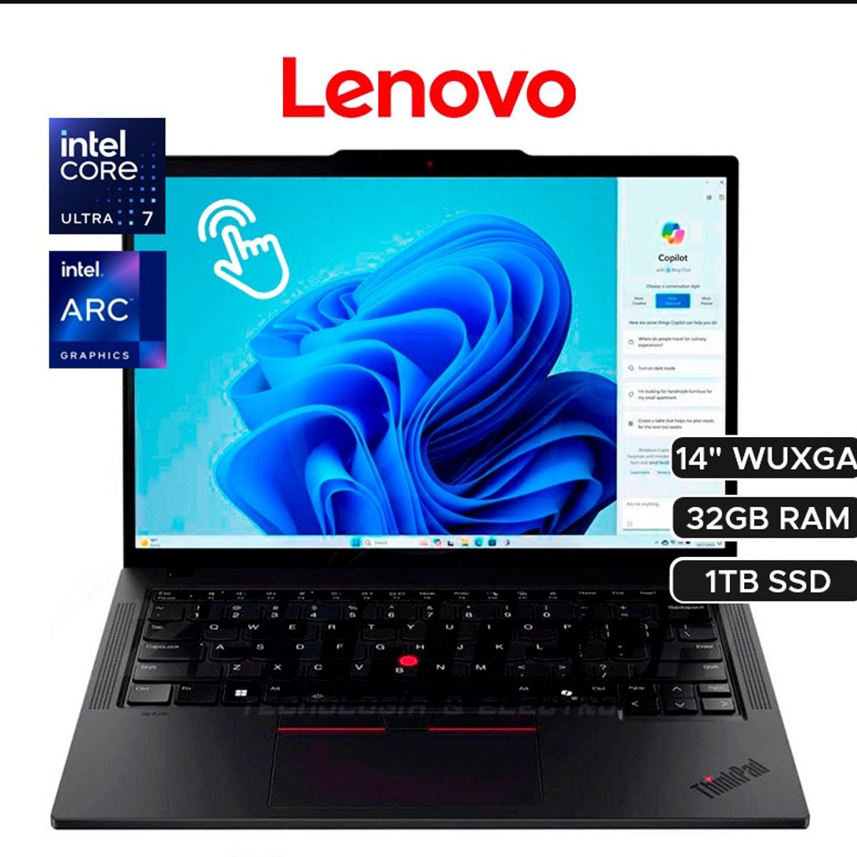 LENOVO - LENOVO THINKPAD T14S GEN 6 CORE ULTRA 7 255H 32GB 1TB SSD 14'' WUXGA TACTIL WIN 11 PRO