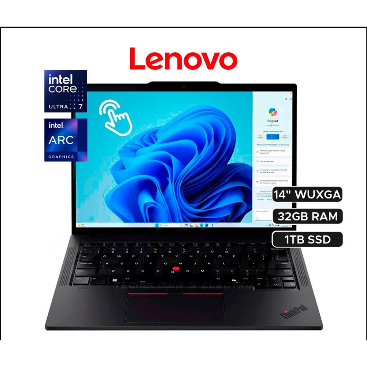 LENOVO - LENOVO THINKPAD T14S GEN 6 CORE ULTRA 7 255H 32GB 1TB SSD 14'' WUXGA TACTIL WIN 11 PRO