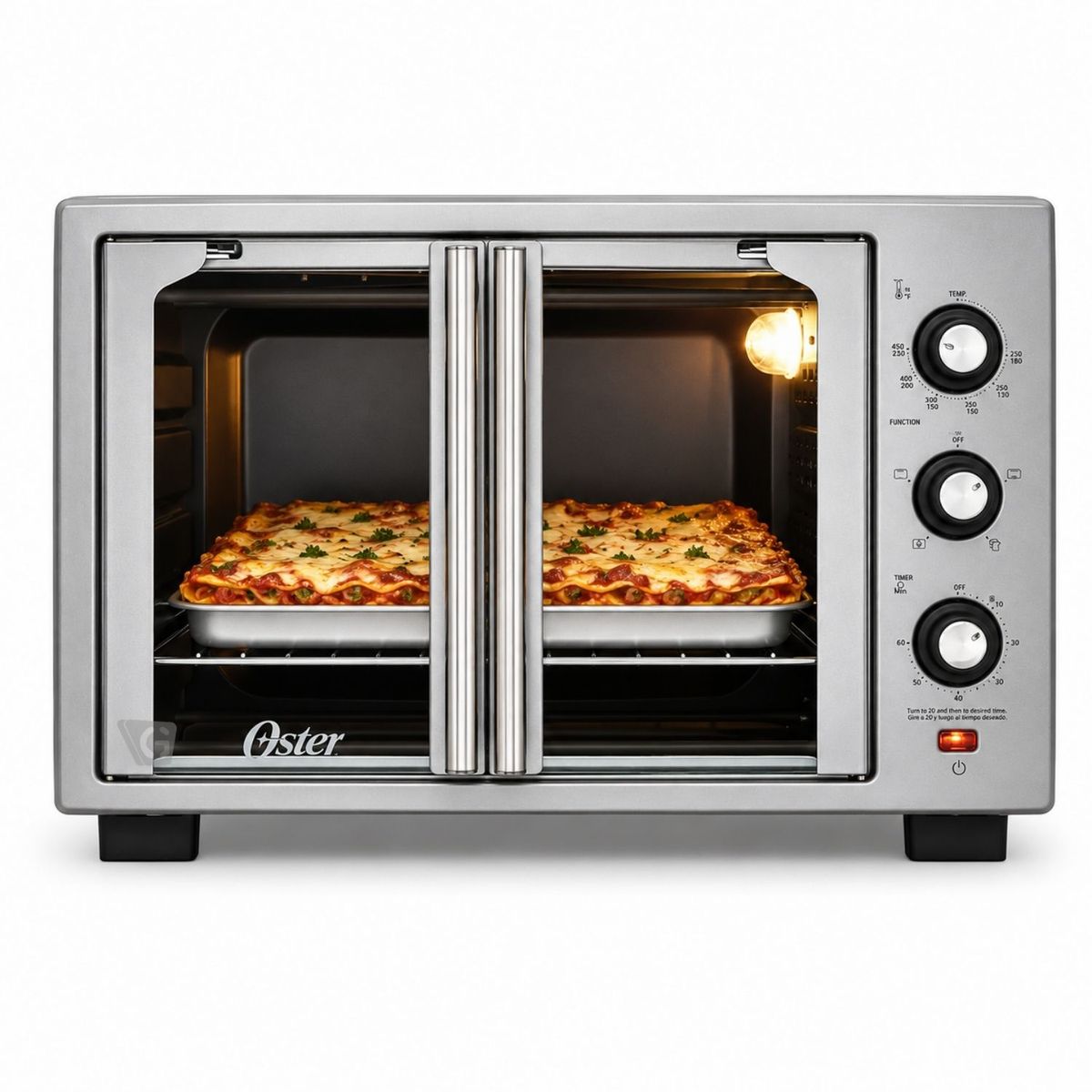 OSTER - Horno con freidora de aire Oster® de 35 litros, puertas francesas, TSSTTV35FDMAFNS