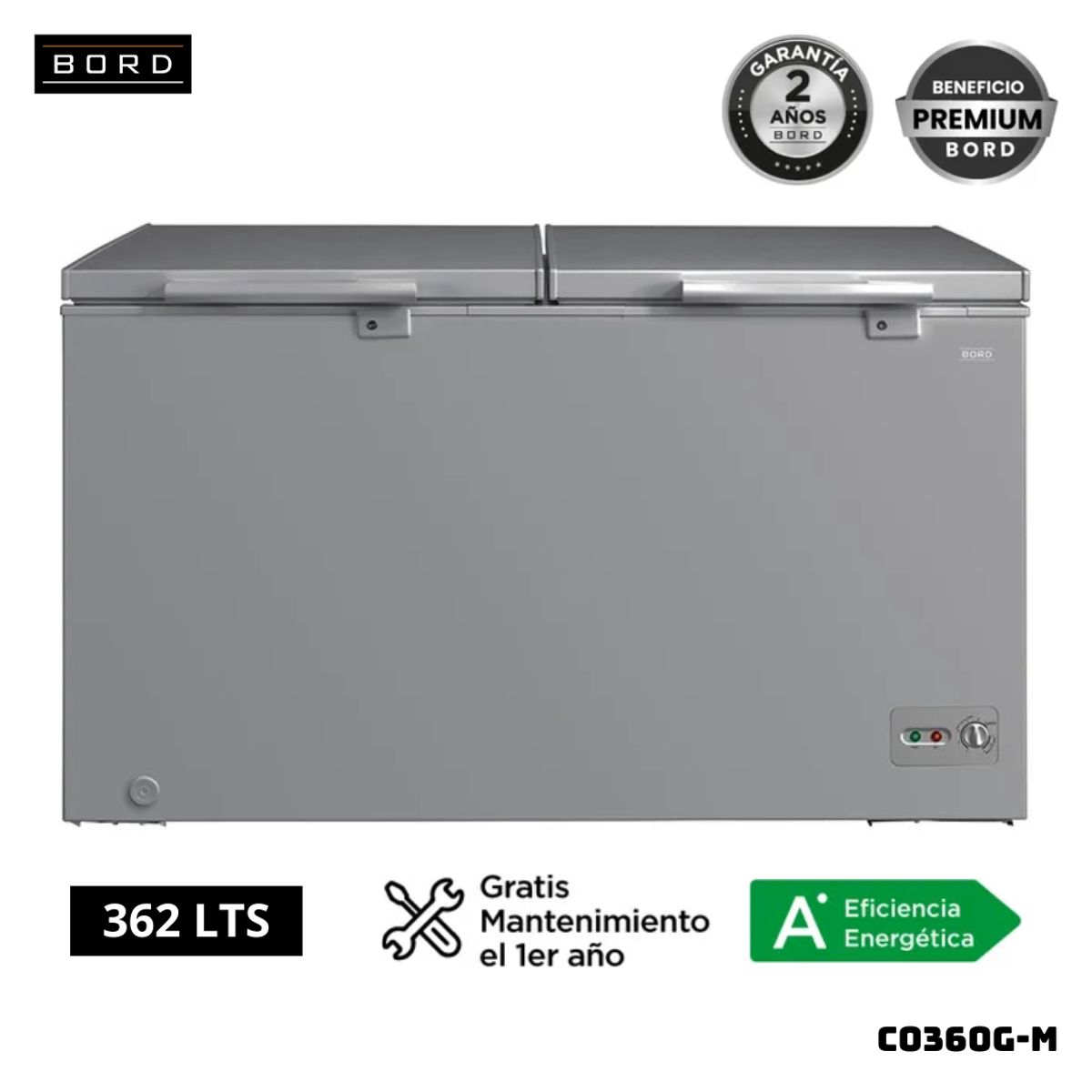 BORD - CONGELADOR BORD 362 L GRIS - CO360G-M