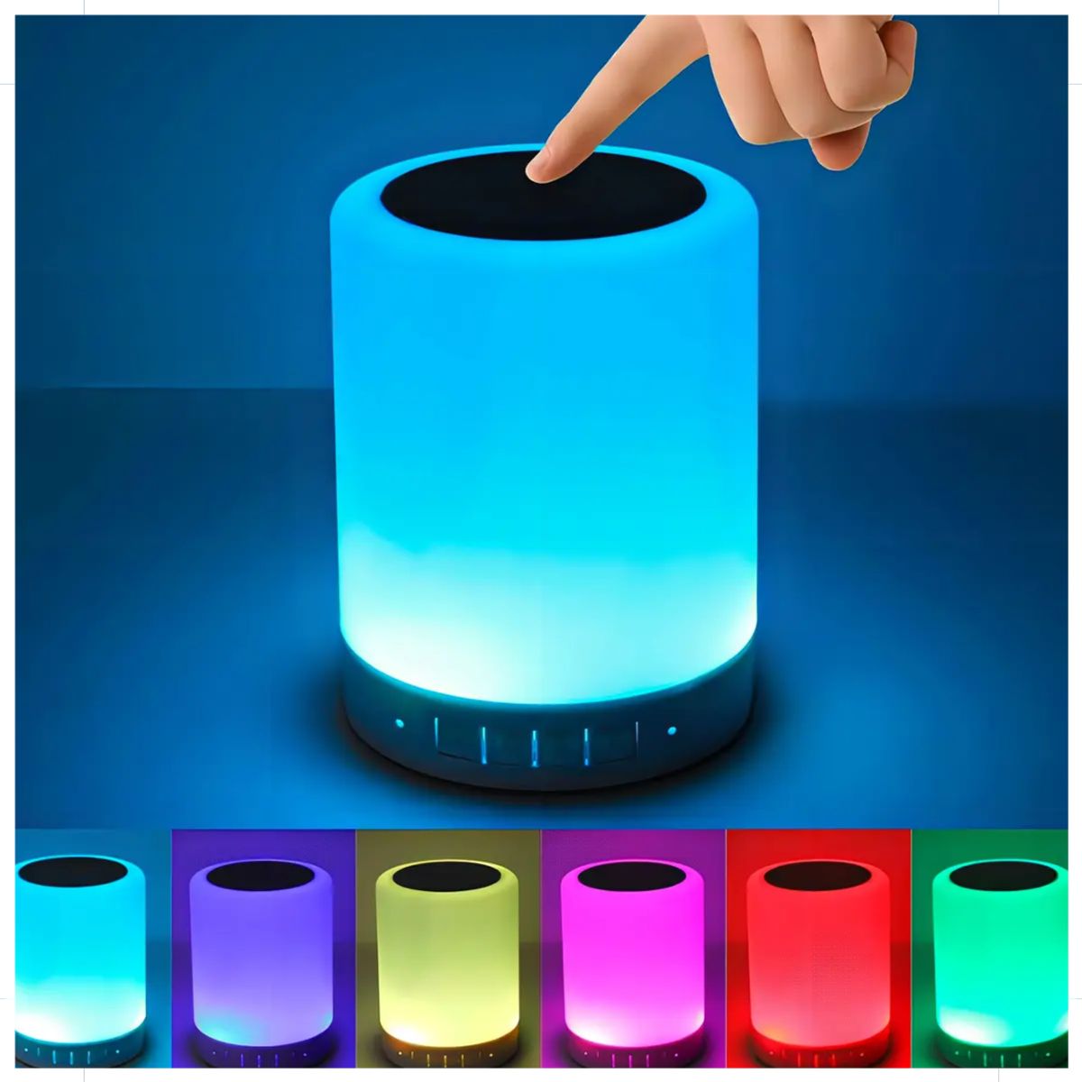 OEM - Mini Parlante Bluetooth Touch RGB con Lámpara LED