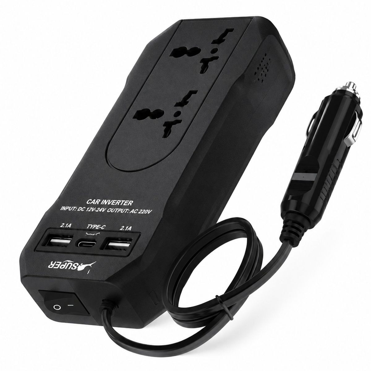 OEM - CIGARRERA PARA AUTO 300W INVERSOR DE CORRIENTE 12V-220V