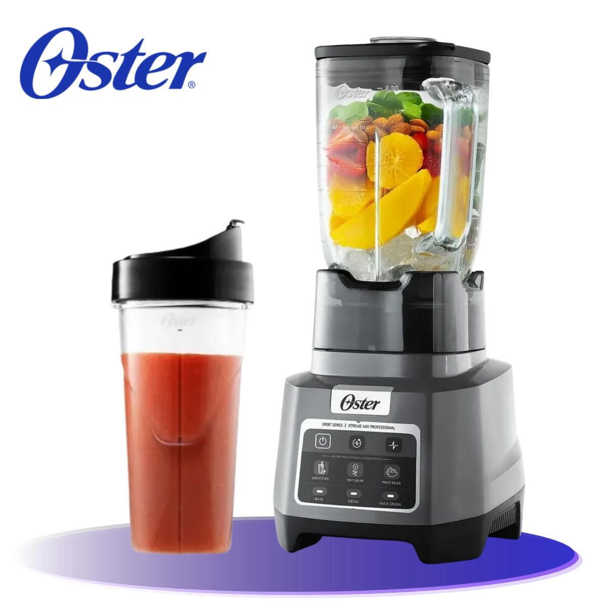 OSTER - Licuadora Xtreme Mix 2l + Programas Automáticos Y Blender Blstxpg-bgw