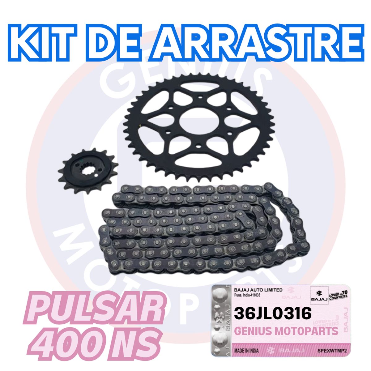 BAJAJ - KIT DE ARRASTRE PULSAR 400 NS