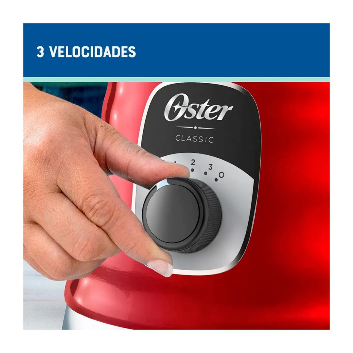 OSTER - Licuadora Clásica Oster Perilla Ergonómica BLST4126R Roja