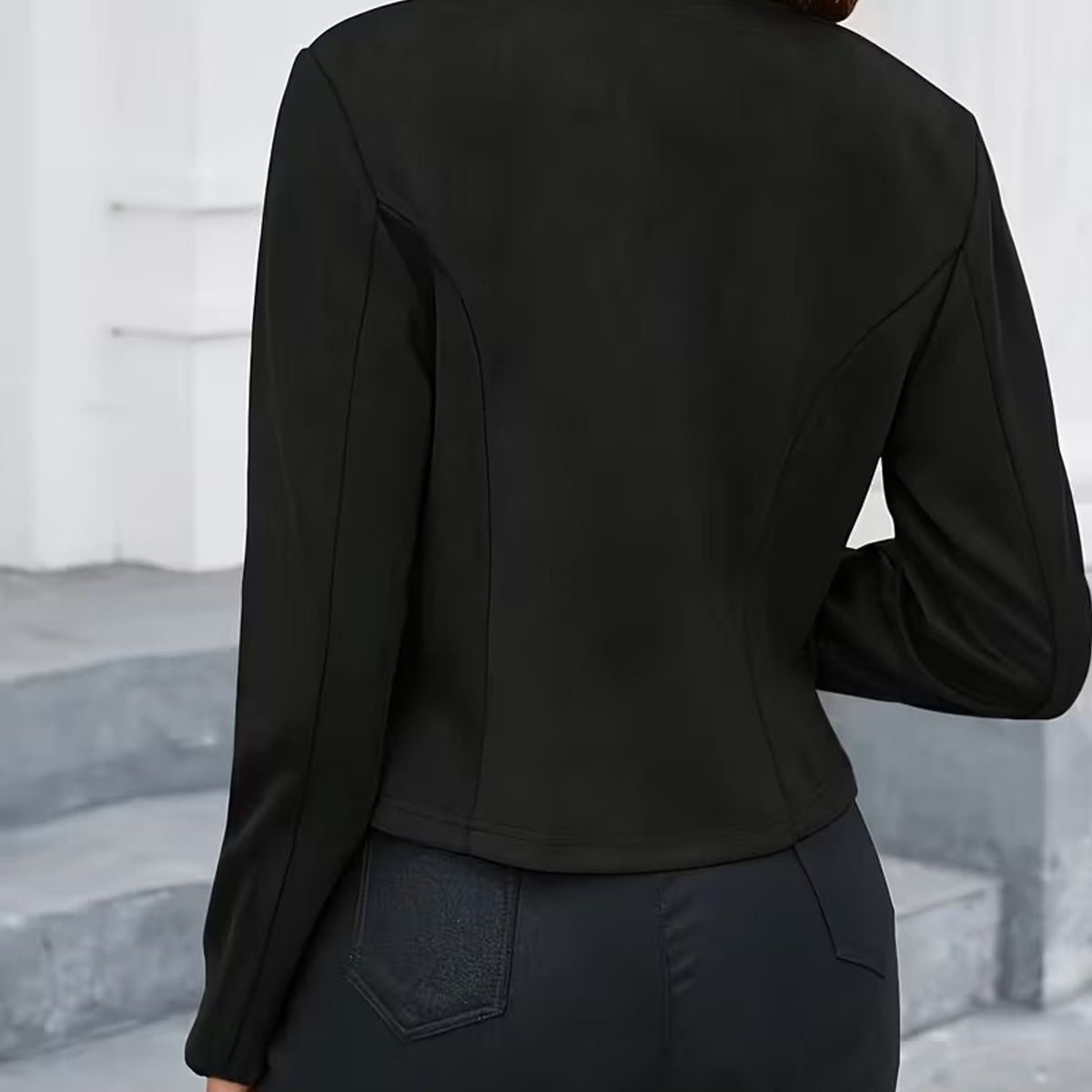 GENERICO - Casaca De Mujer Chaqueta Para Mujer - Negro XL