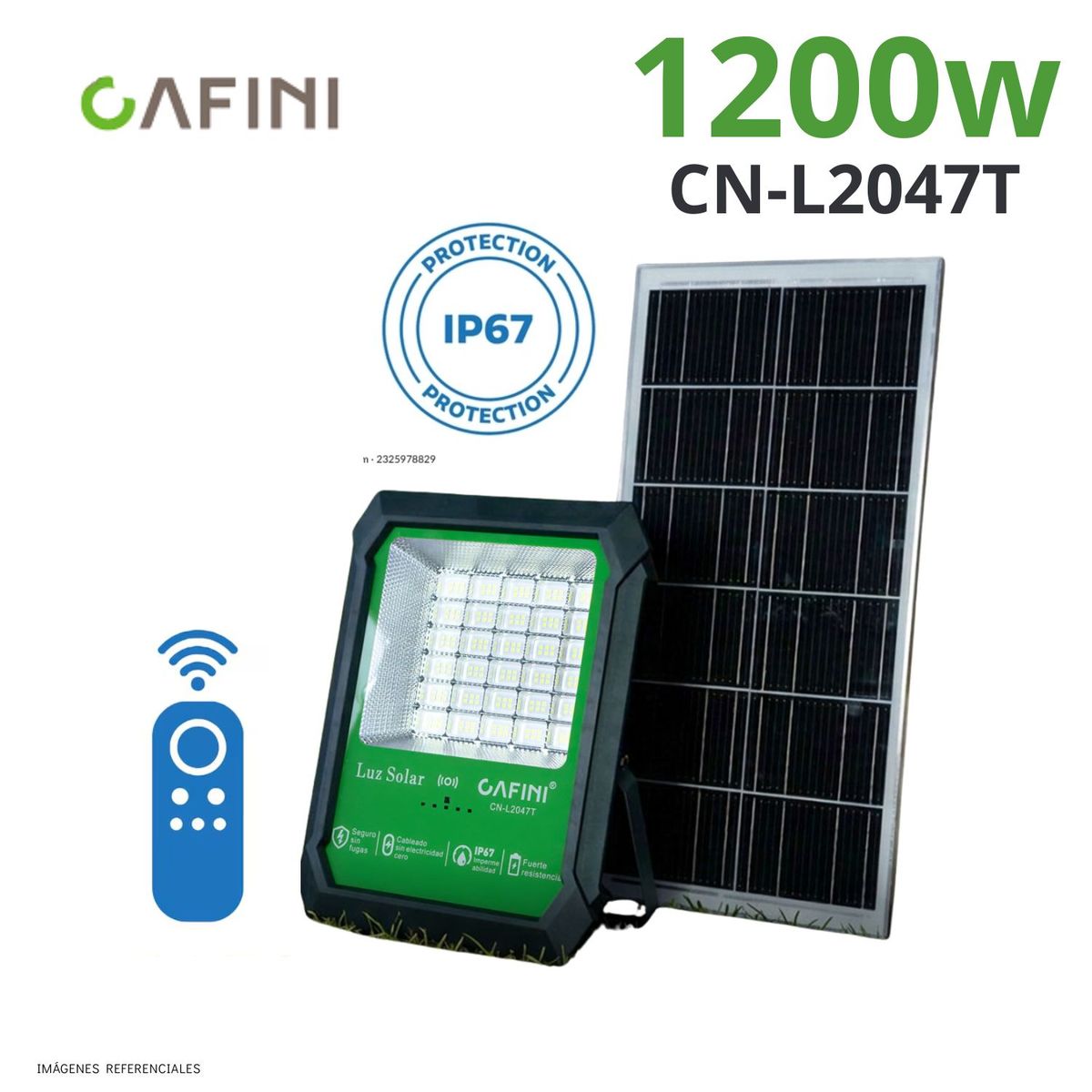 OEM - Reflector LED Solar Profesional 1200W Autonomía 18 Horas