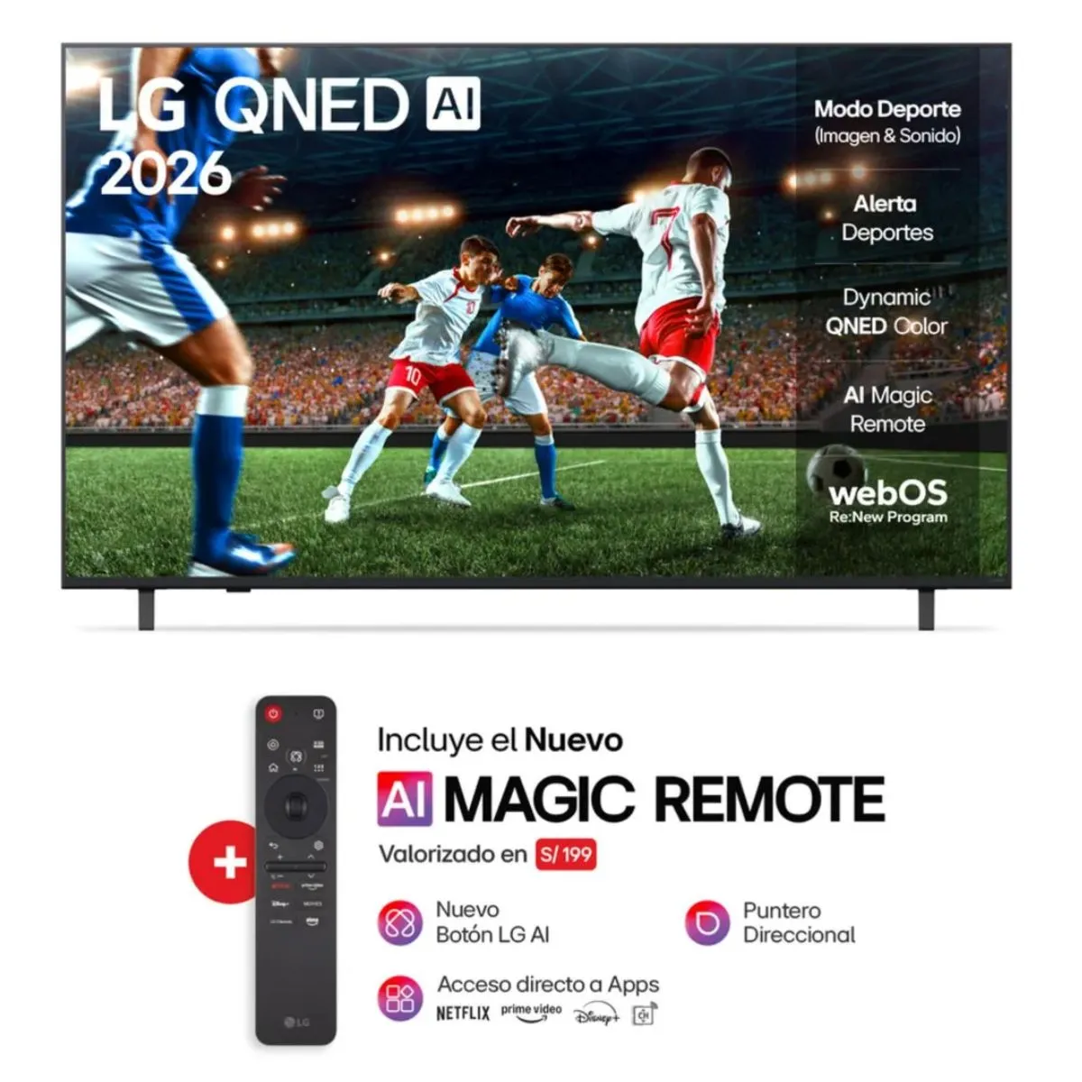 LG - Televisor Smart TV LG 55'' UHD 4K QNED WebOS 55QNED73ASA 2025