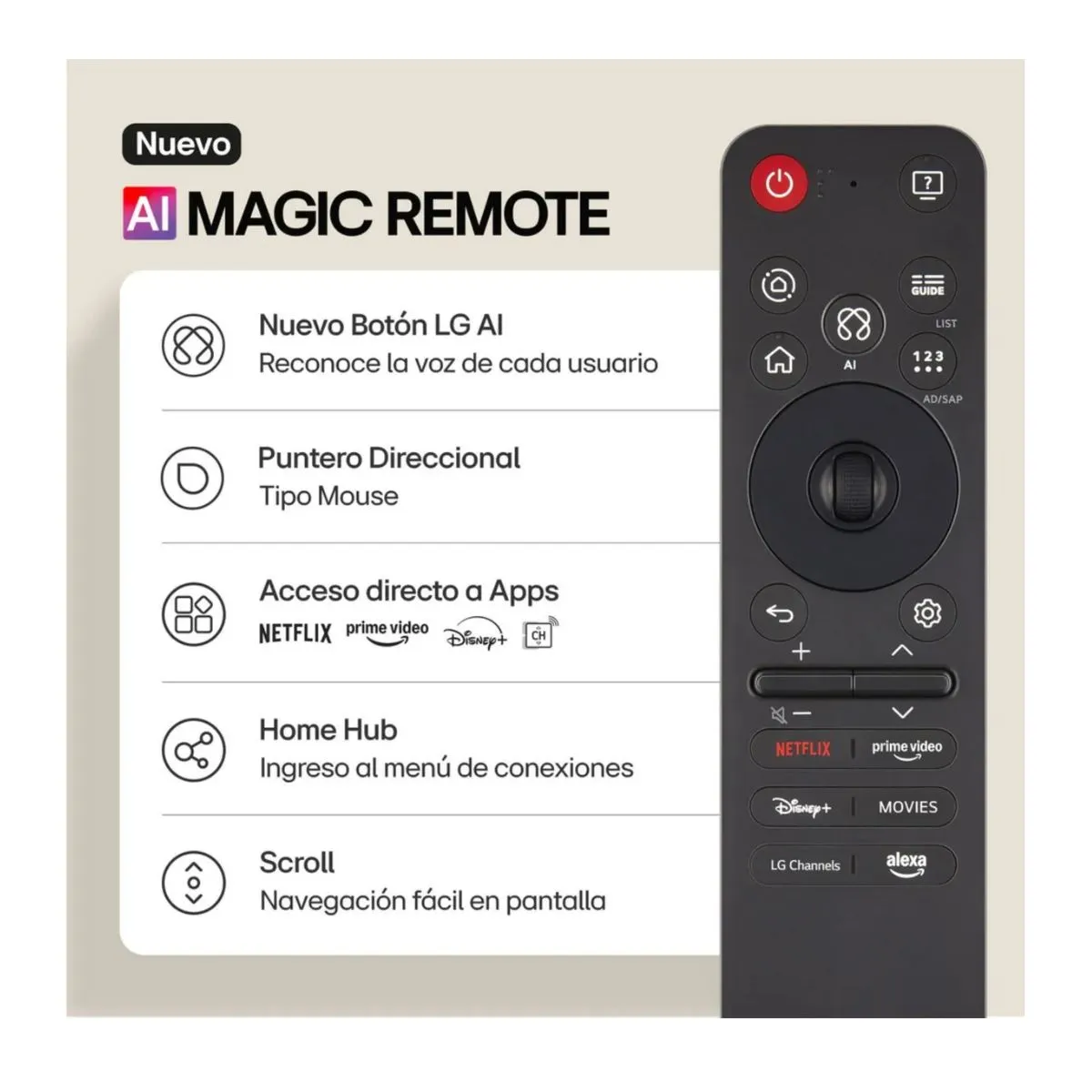 LG - Televisor Smart TV LG 55'' UHD 4K QNED WebOS 55QNED73ASA 2025