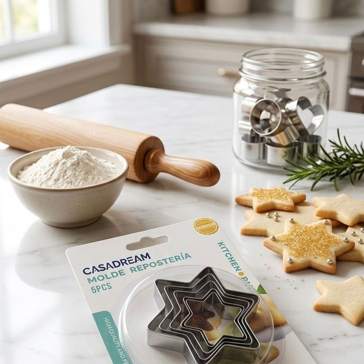 GENERICO - MOLDES PARA REPOSTERIA FORMA DE ESTRELLA X5