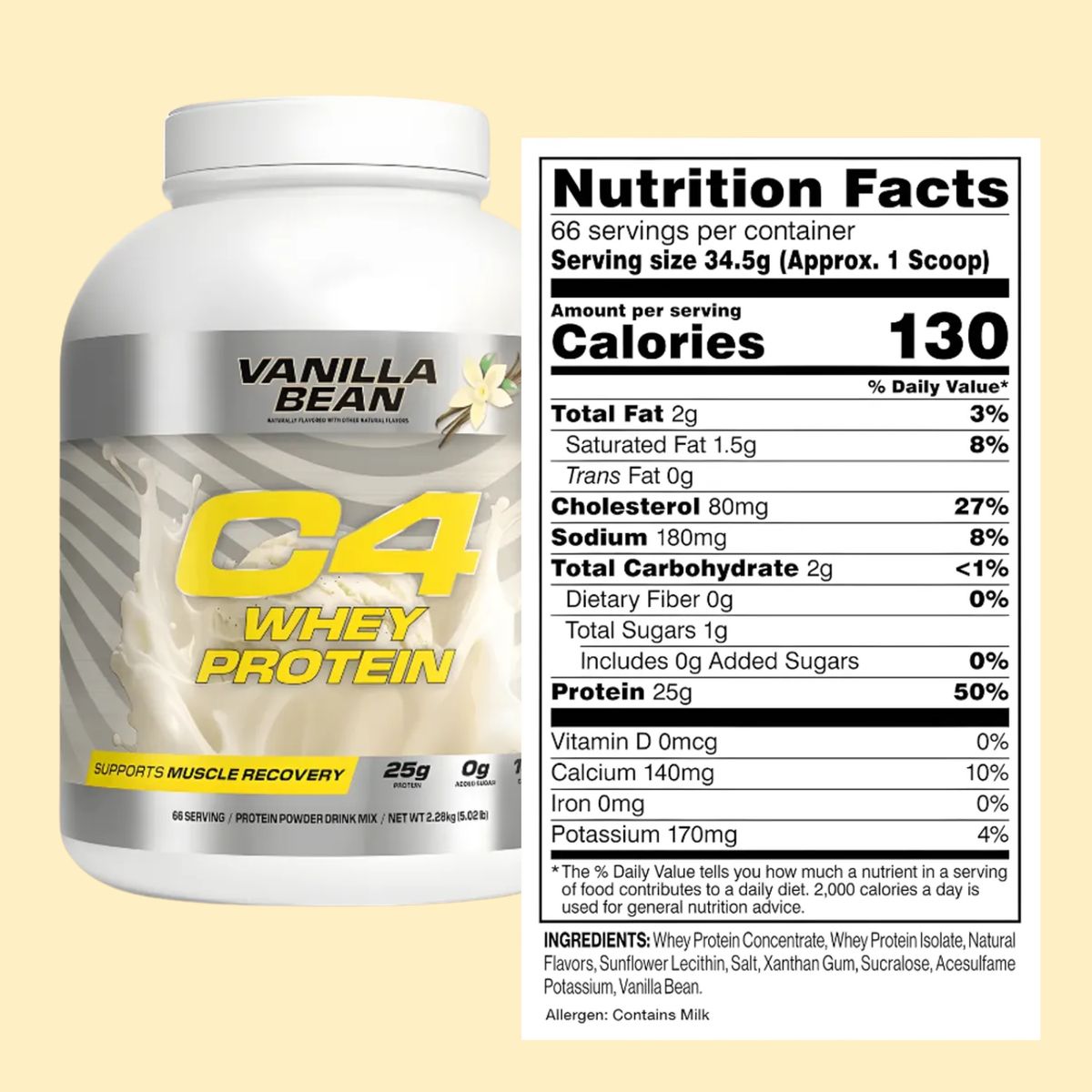 CELLUCOR - C4 WHEY PROTEIN 5LB SABOR VAINILLA